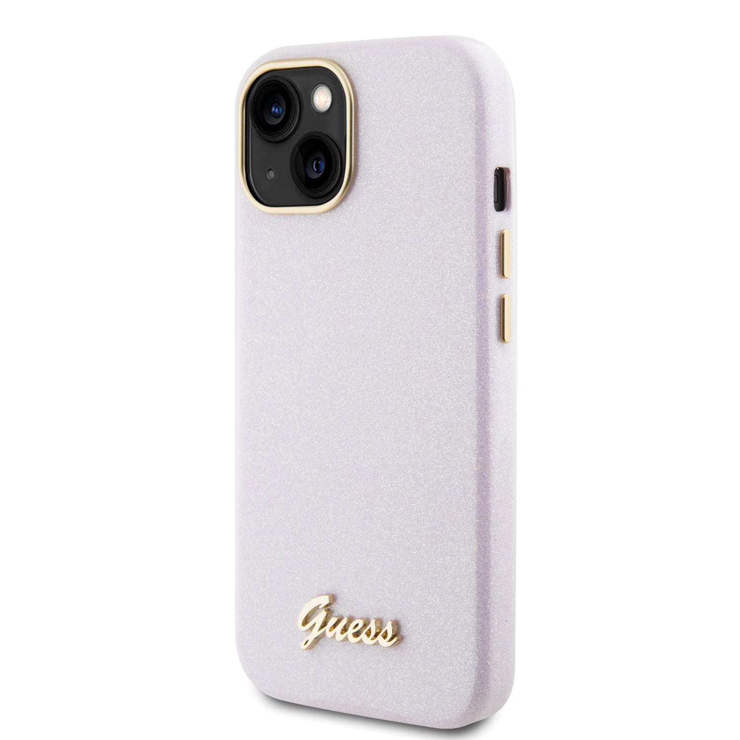 GUESS GUHCP15SPGMCSP HC FW PU GLITTER GLOSSY SCRIPT LIGHT PINK iPhone 15 / 14 / 13