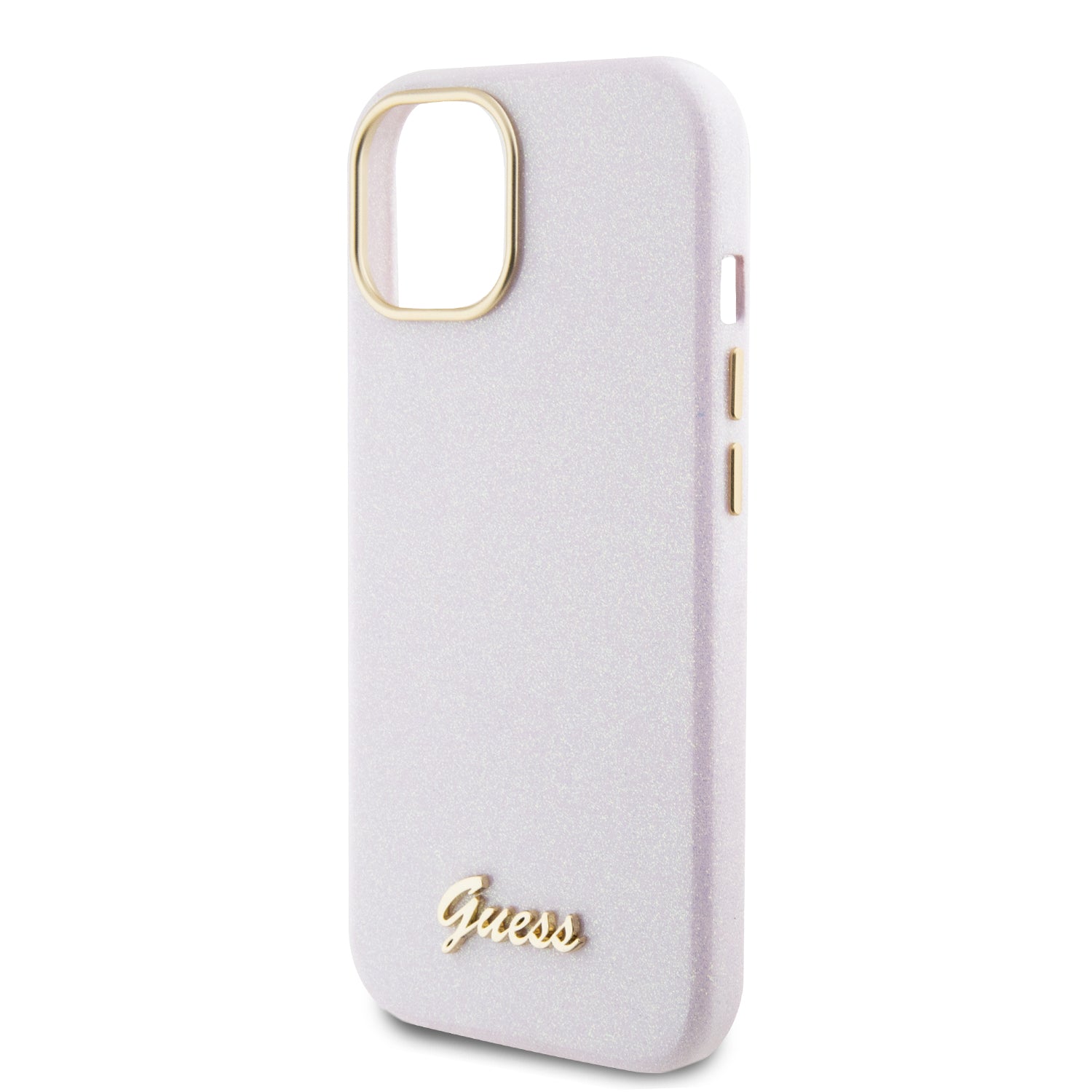 GUESS GUHCP15SPGMCSP HC FW PU GLITTER GLOSSY SCRIPT LIGHT PINK iPhone 15 / 14 / 13