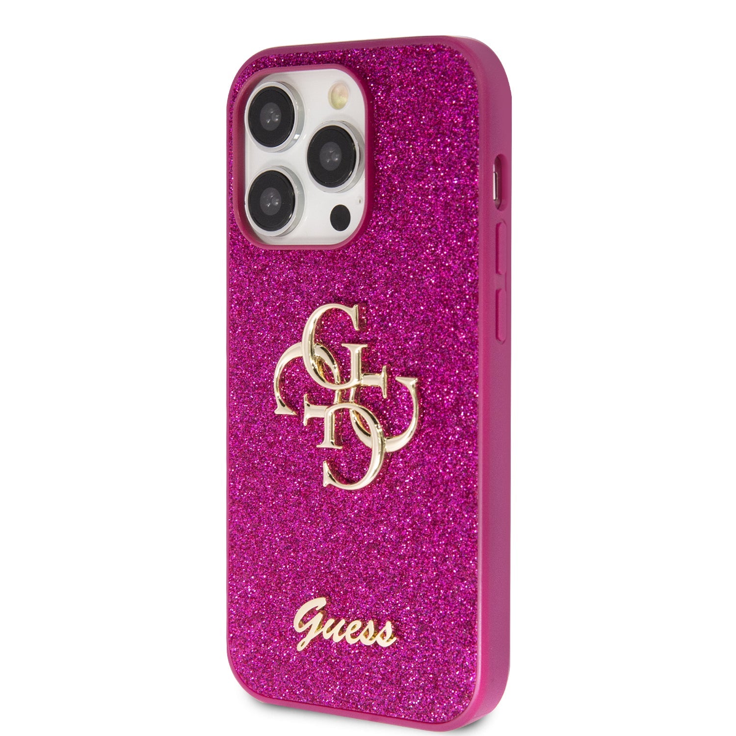 Guess Hardcore Fixed Glitter BIG 4G Purple iPhone 15 Pro Max