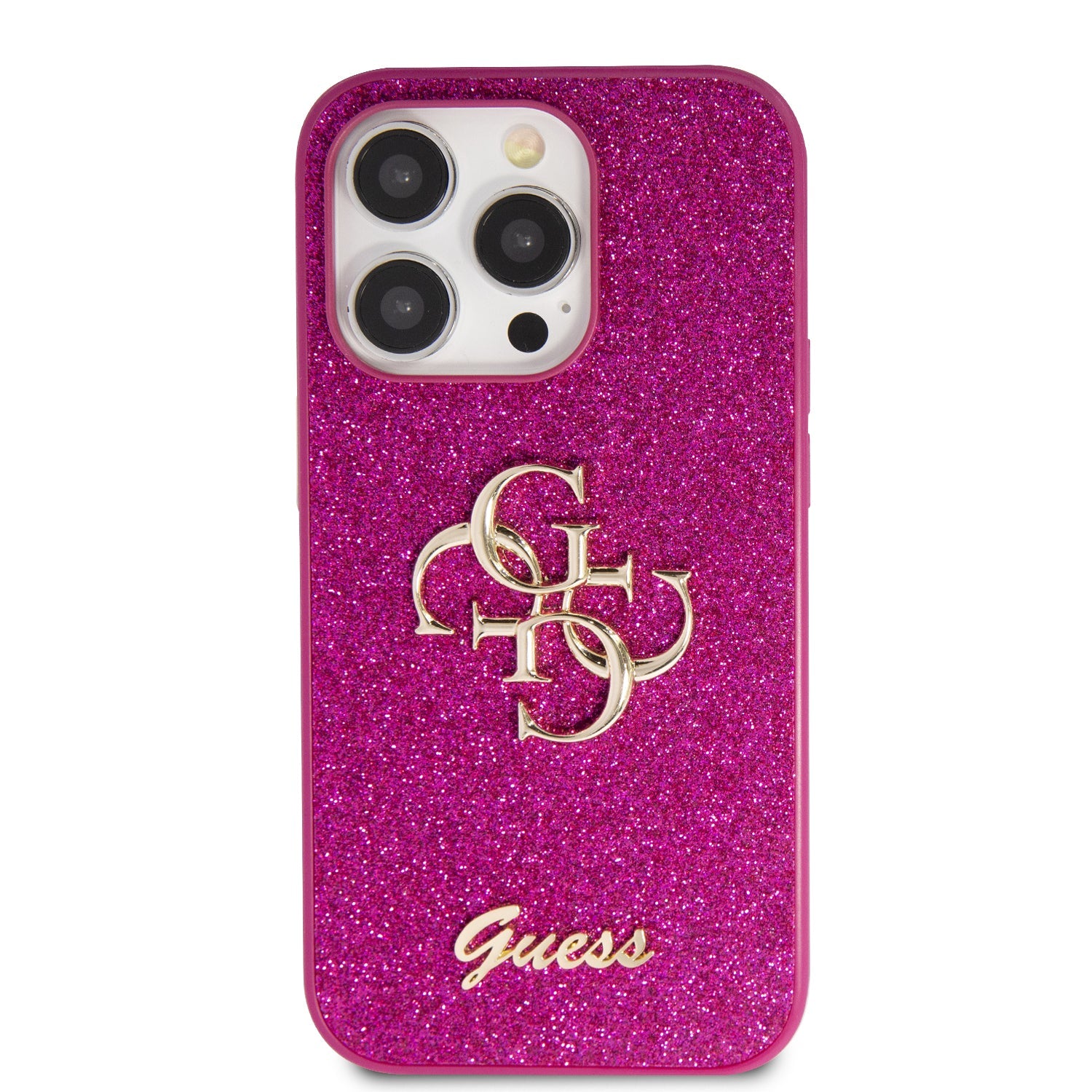 Guess Hardcore Fixed Glitter BIG 4G Purple iPhone 15 Pro Max