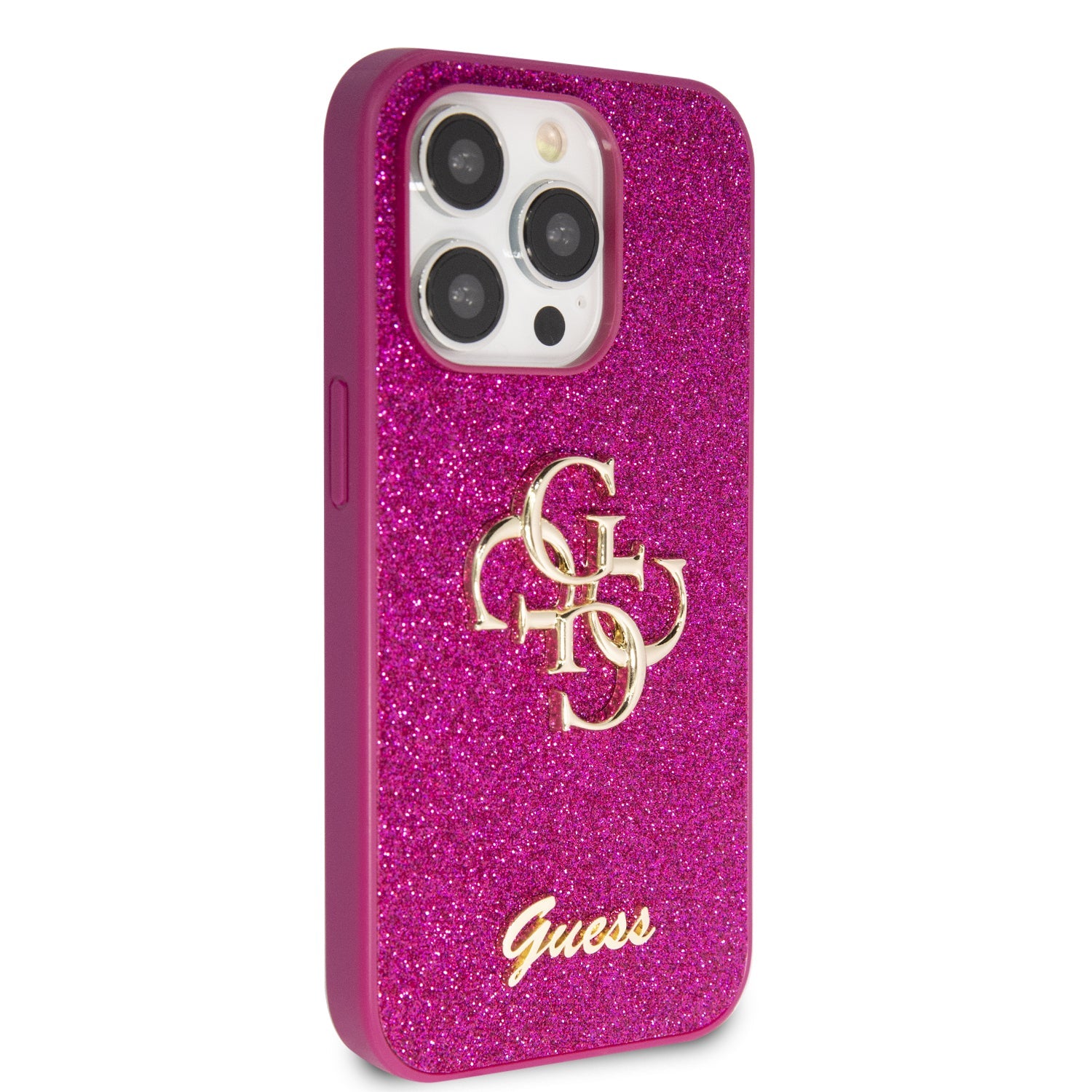 Guess Hardcore Fixed Glitter BIG 4G Purple iPhone 15 Pro Max