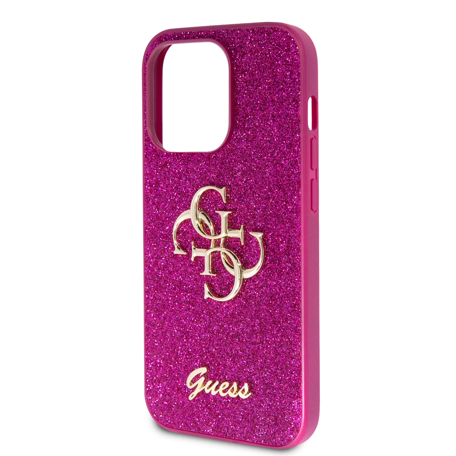 Guess Hardcore Fixed Glitter BIG 4G Purple iPhone 15 Pro