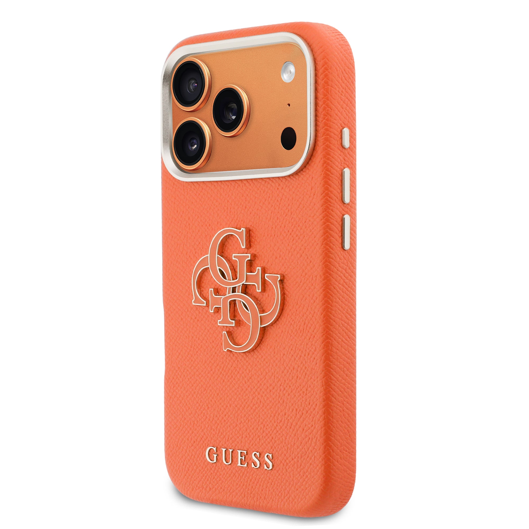 Guess GUHCP17L5PS4RGGO HardCase PU FW Resin Logo Orange for iPhone 17 Pro
