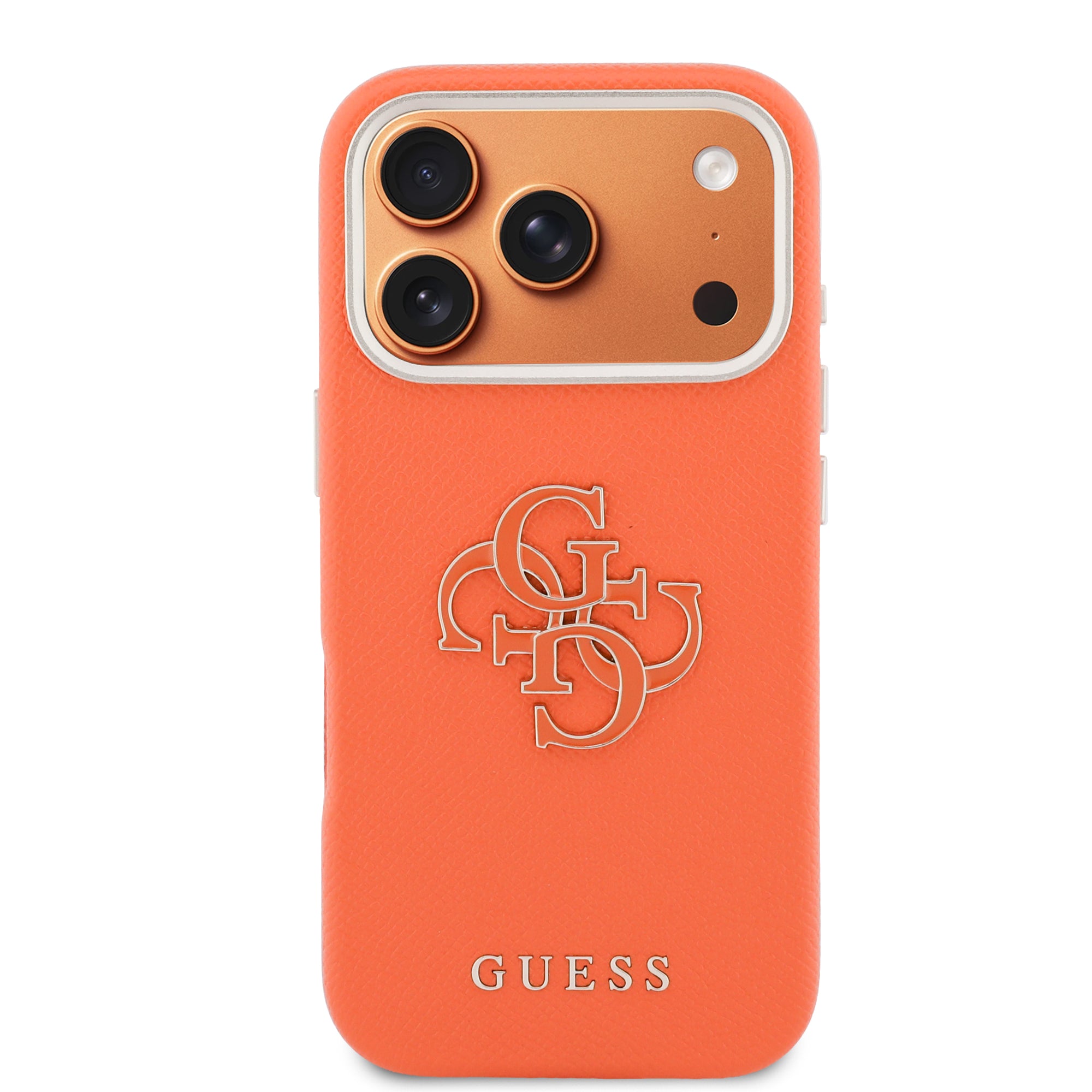Guess GUHCP17L5PS4RGGO HardCase PU FW Resin Logo Orange for iPhone 17 Pro