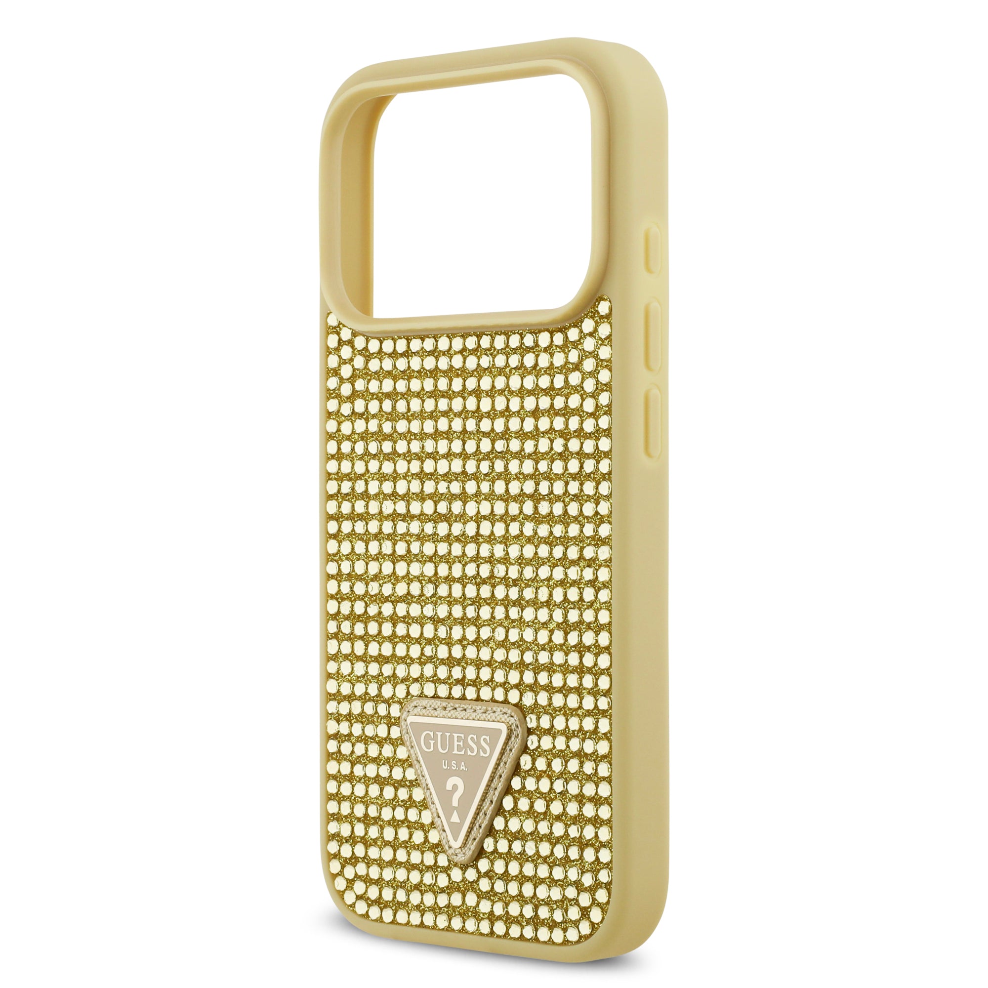 GUESS GUHCP17LHDGTPD HardCase Rhinestone Triangle Logo Gold iPhone 17 Pro