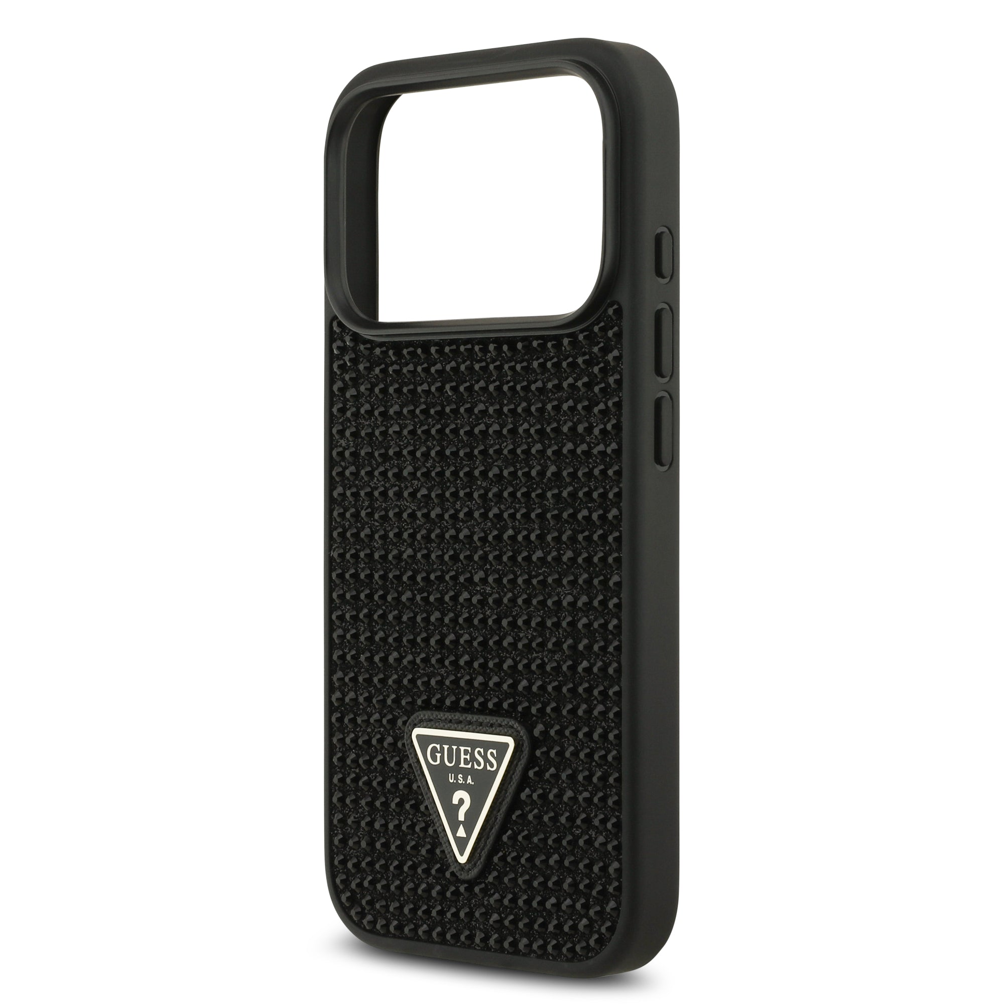 GUESS GUHCP17LHDGTPK HardCase Rhinestone Triangle Logo Black iPhone 17 Pro