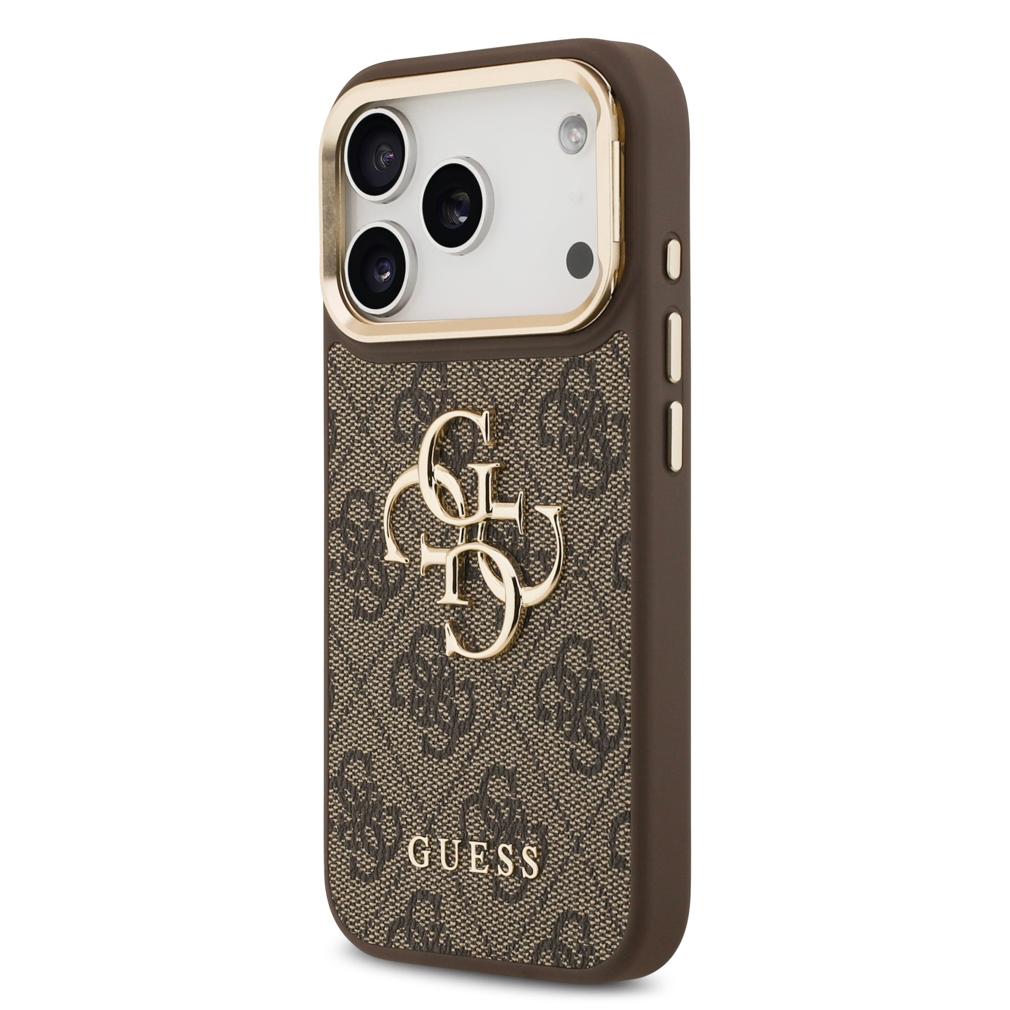 GUESS GUHCP17LPCS4GP4W HardCase 4G PU W/ Big 4G Classic Logo & Stand Camera Brown iPhone 17 Pro