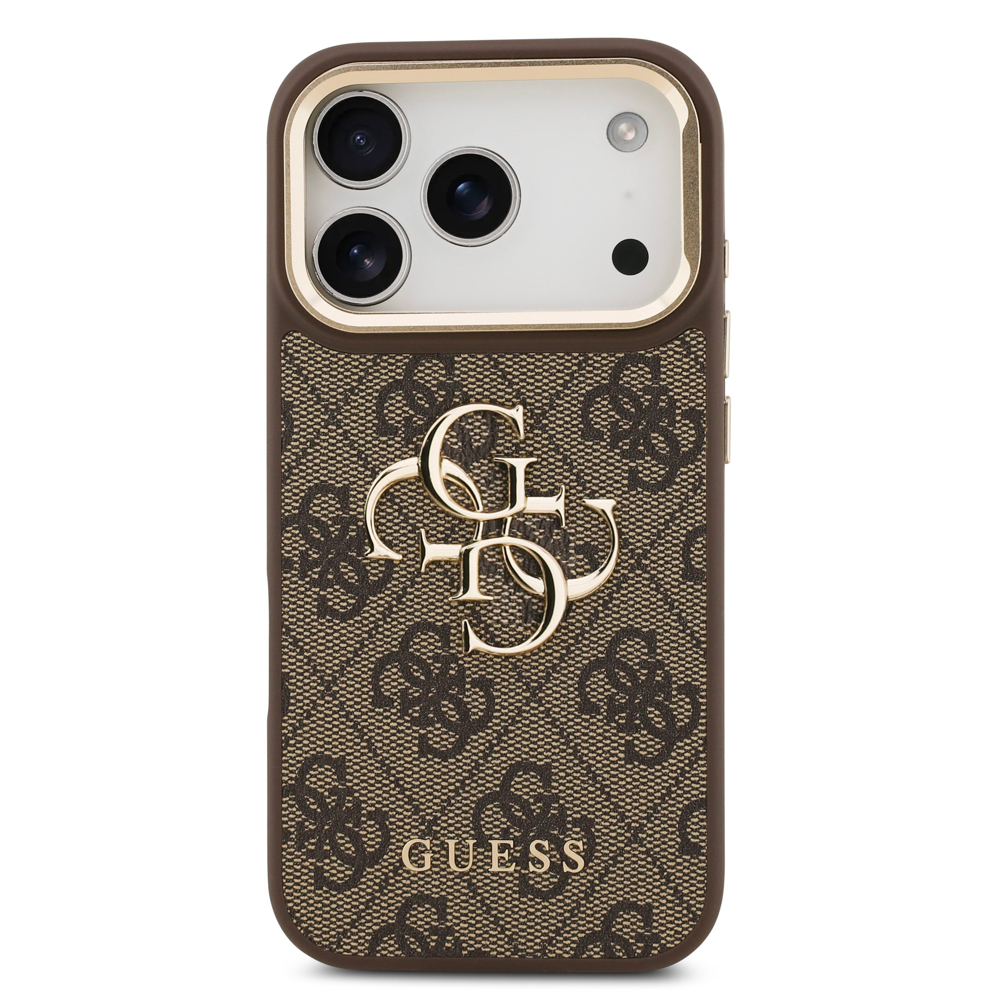 GUESS GUHCP17LPCS4GP4W HardCase 4G PU W/ Big 4G Classic Logo & Stand Camera Brown iPhone 17 Pro
