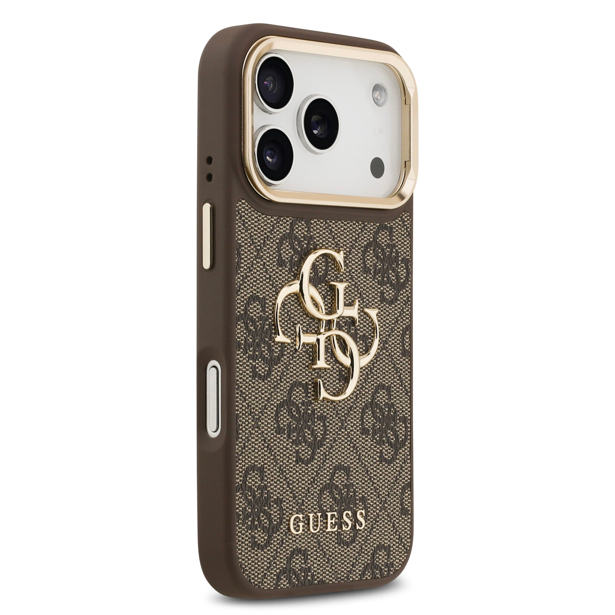 GUESS GUHCP17LPCS4GP4W HardCase 4G PU W/ Big 4G Classic Logo & Stand Camera Brown iPhone 17 Pro