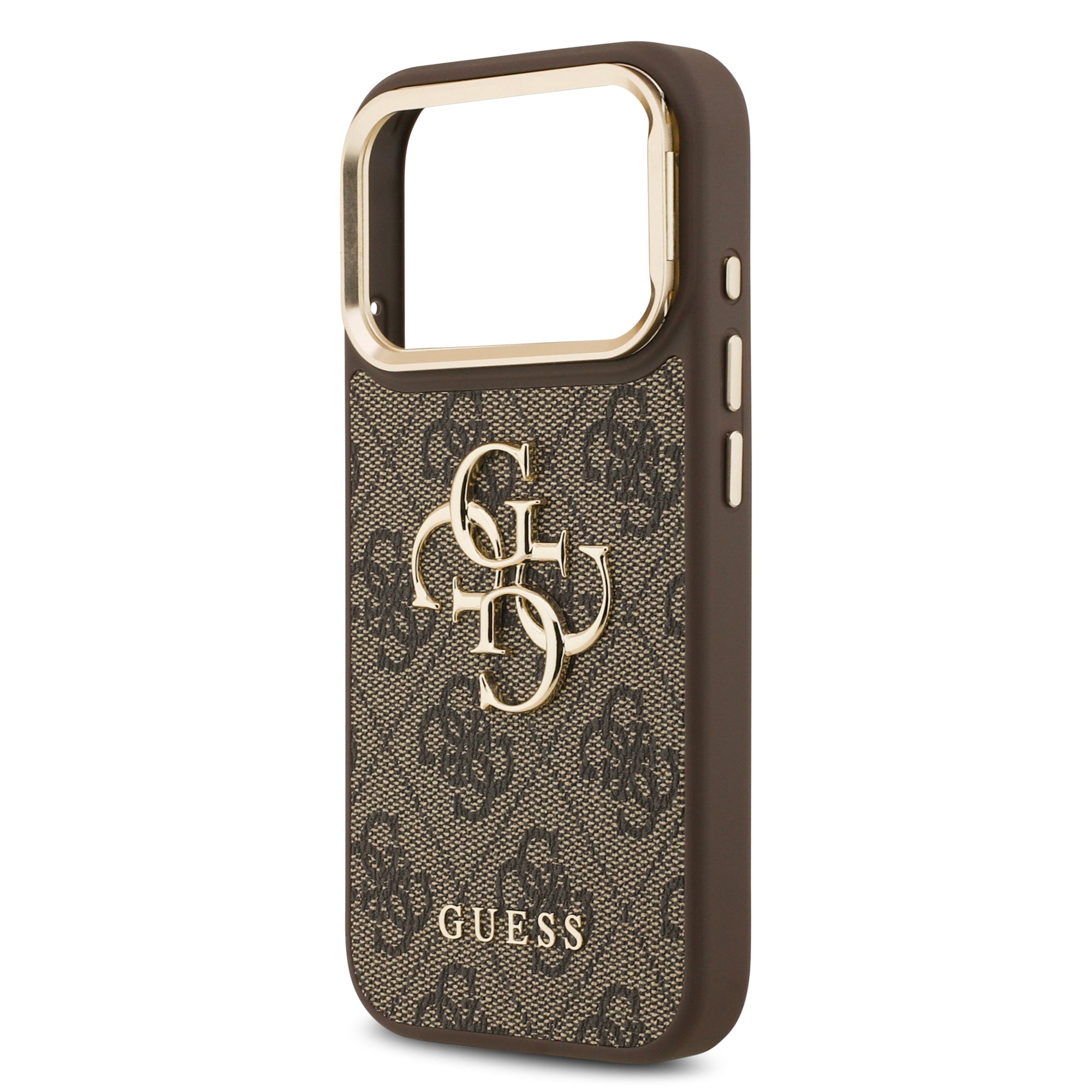 GUESS GUHCP17LPCS4GP4W HardCase 4G PU W/ Big 4G Classic Logo & Stand Camera Brown iPhone 17 Pro