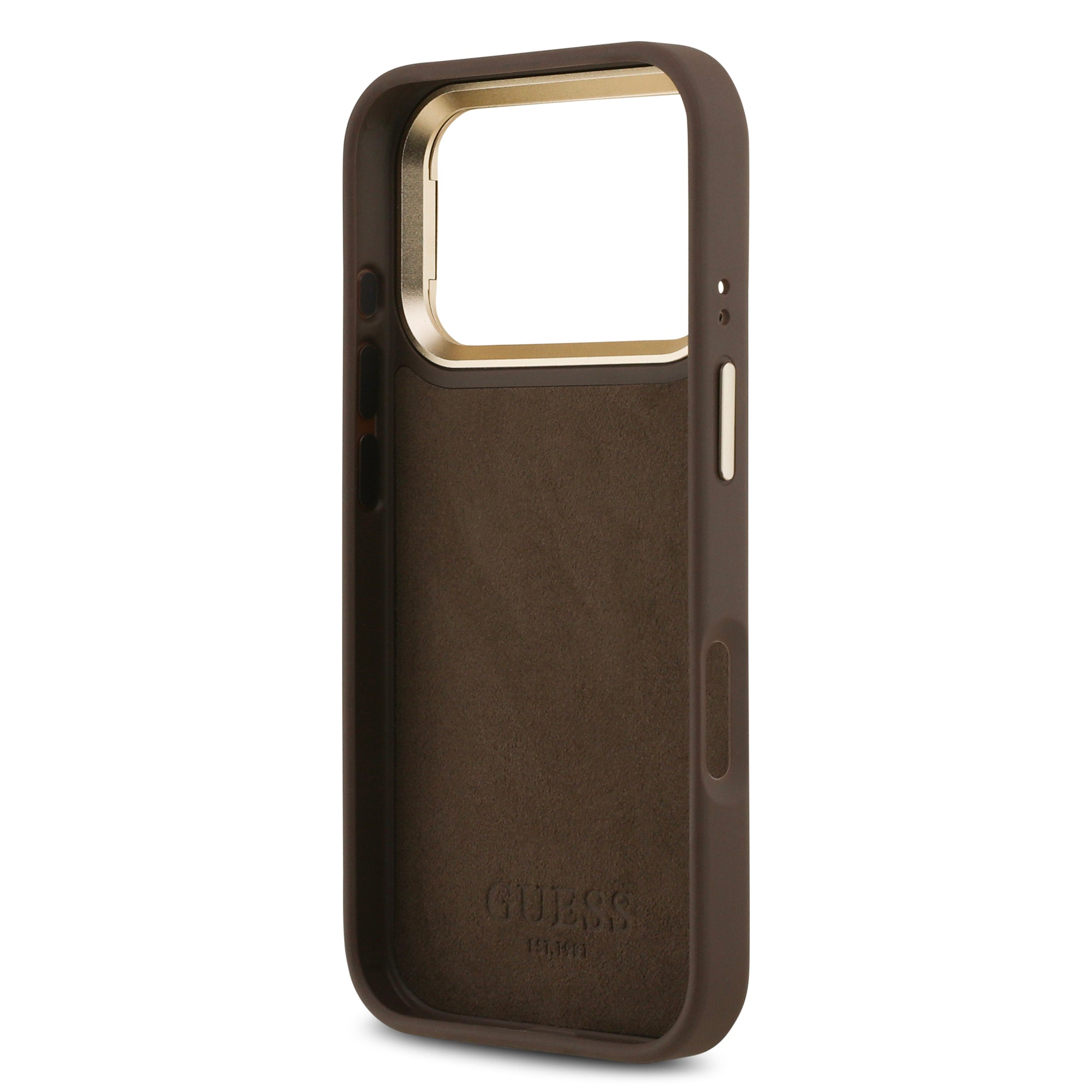GUESS GUHCP17LPCS4GP4W HardCase 4G PU W/ Big 4G Classic Logo & Stand Camera Brown iPhone 17 Pro