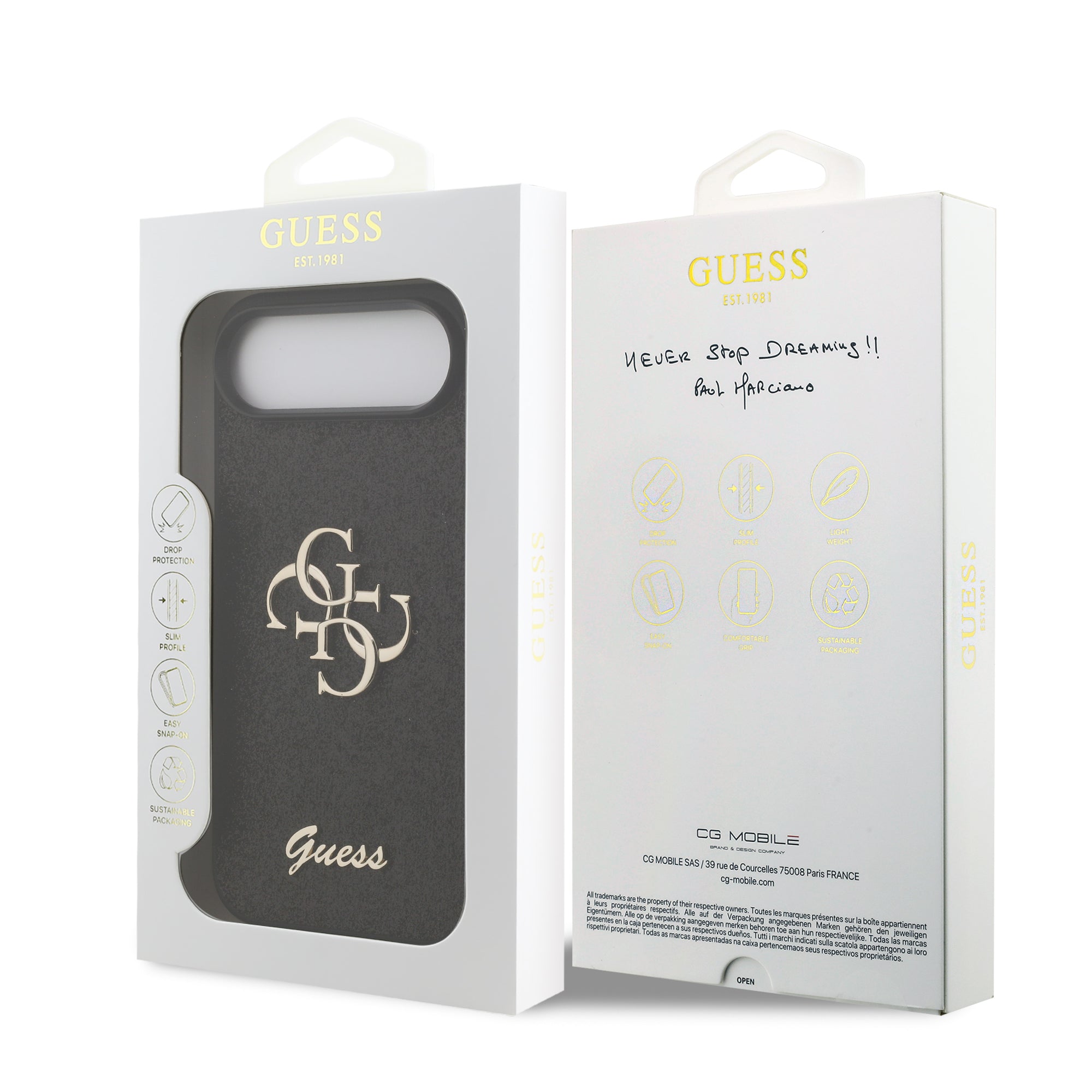 GUESS GUHCP17MHG4SGK HardCase Fixed Glitter Big 4G  Black iPhone 17 Air