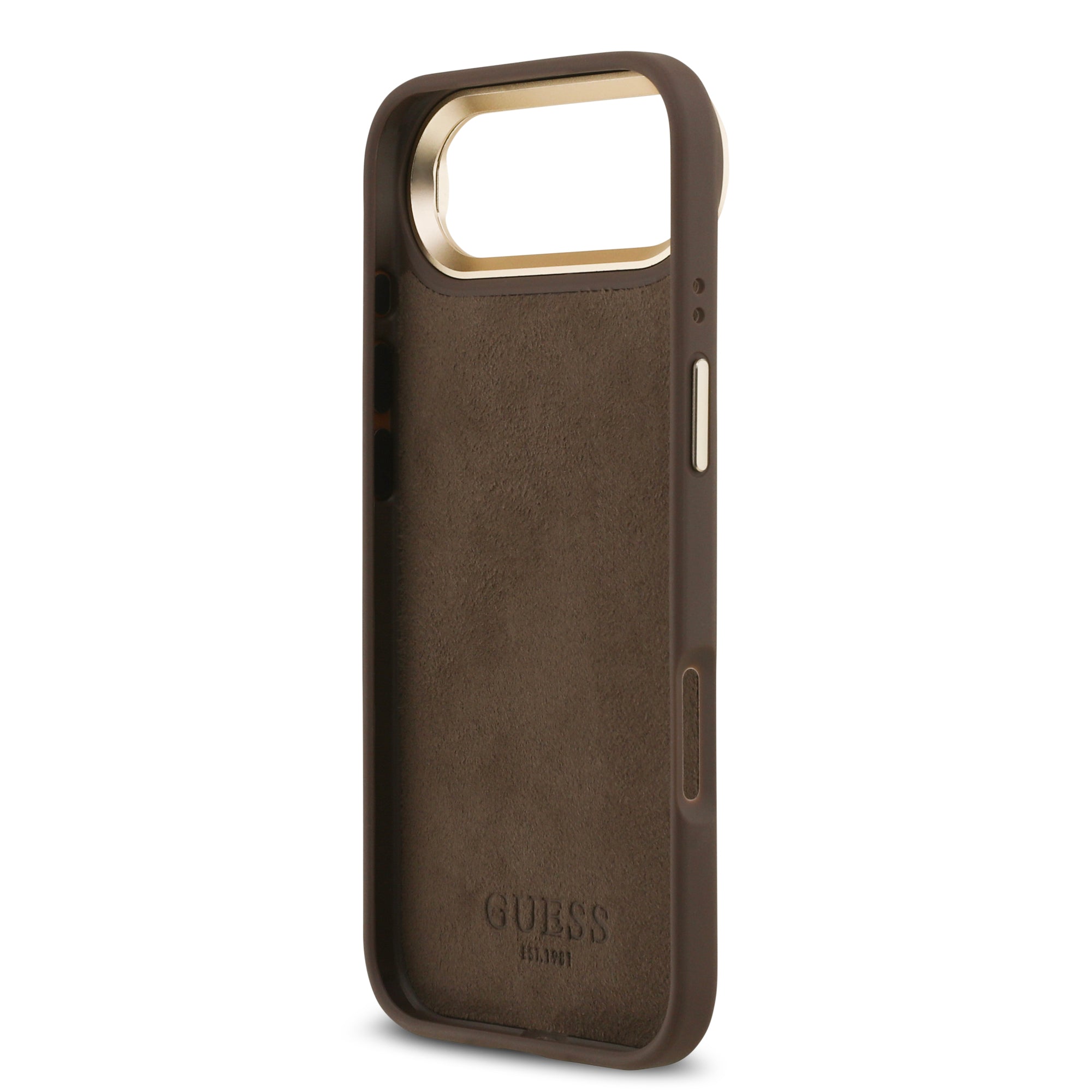 GUESS GUHCP17MPCS4GP4W HardCase 4G PU W/ Big 4G Classic Logo & Stand Camera Brown iPhone 17 Air