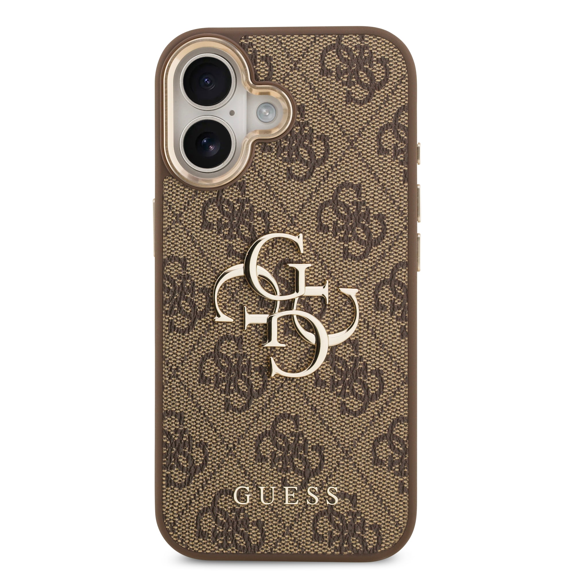 GUESS GUHCP17S4GMGCBR HardCase 4G PU W/ Big 4G Classic Logo GD Brown iPhone 17