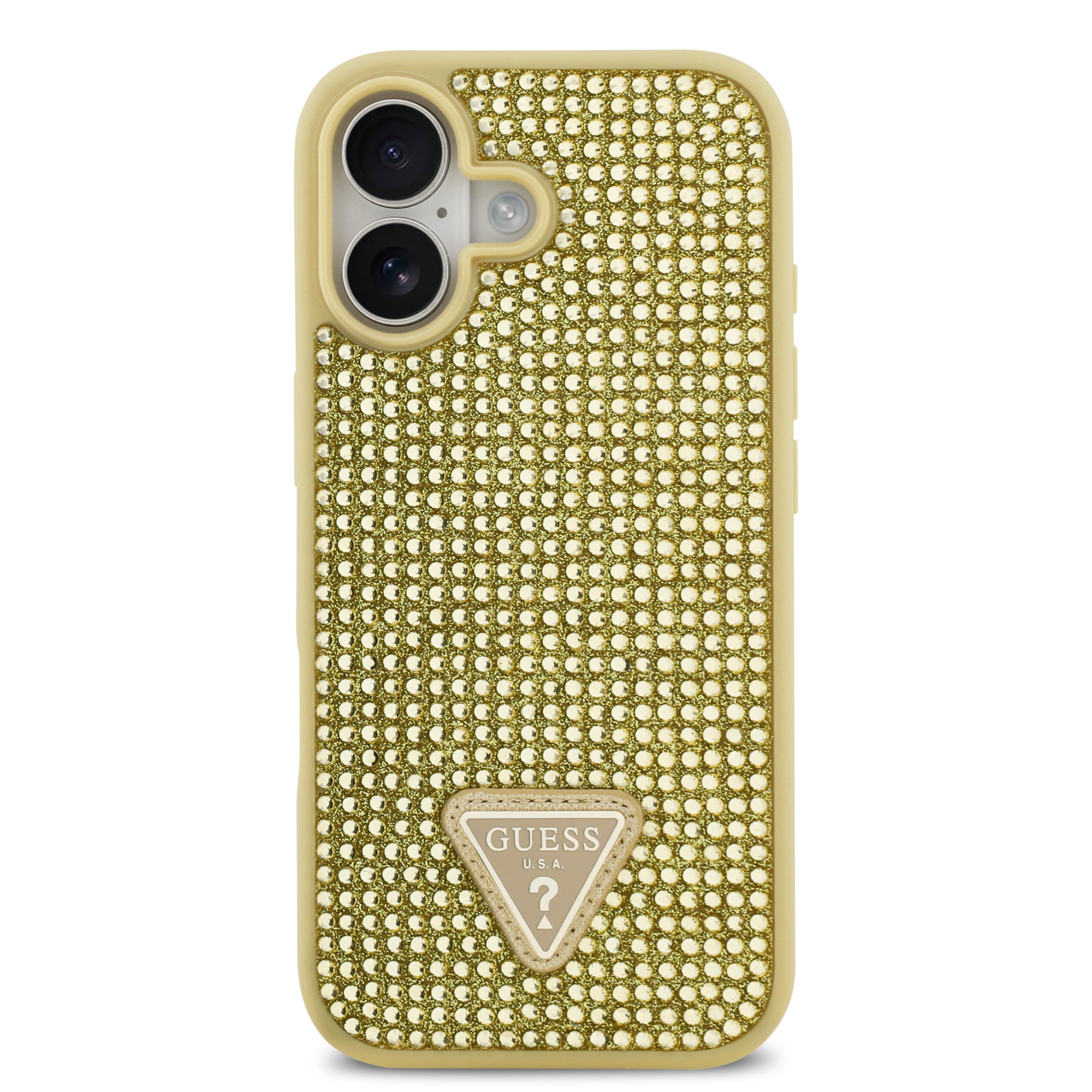 GUESS GUHCP17SHDGTPD HardCase Rhinestone Triangle Logo Gold iPhone 17
