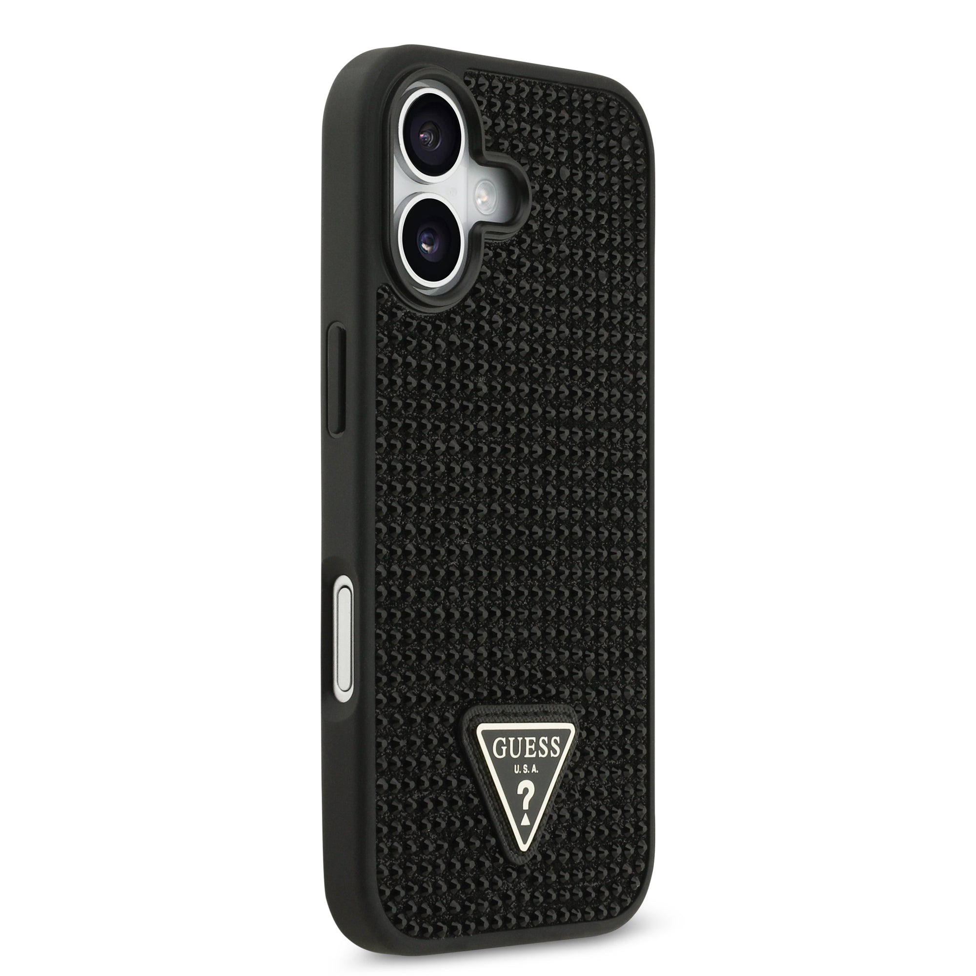 GUESS GUHCP17SHDGTPK HardCase Rhinestone Triangle Logo Black iPhone 17