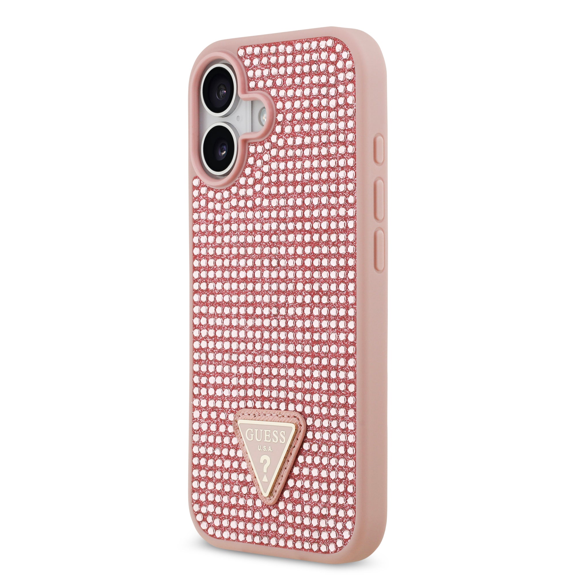 GUESS GUHCP17SHDGTPP HardCase Rhinestone Triangle Logo Pink iPhone 17