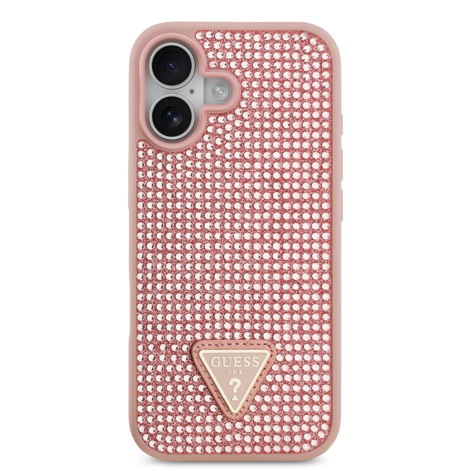 GUESS GUHCP17SHDGTPP HardCase Rhinestone Triangle Logo Pink iPhone 17