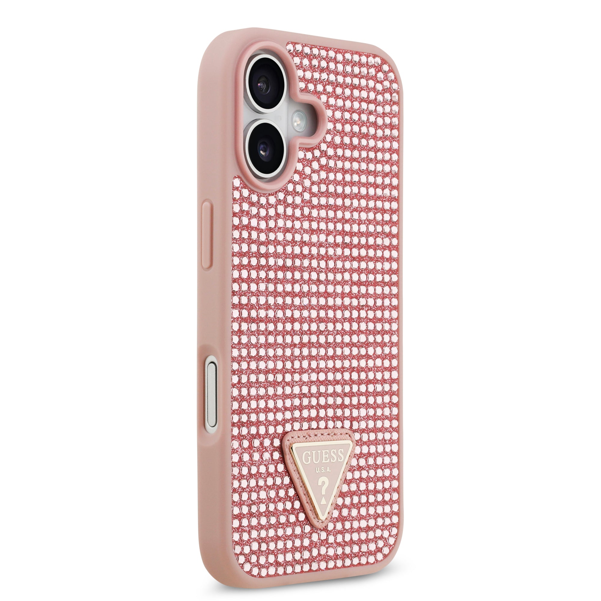 GUESS GUHCP17SHDGTPP HardCase Rhinestone Triangle Logo Pink iPhone 17