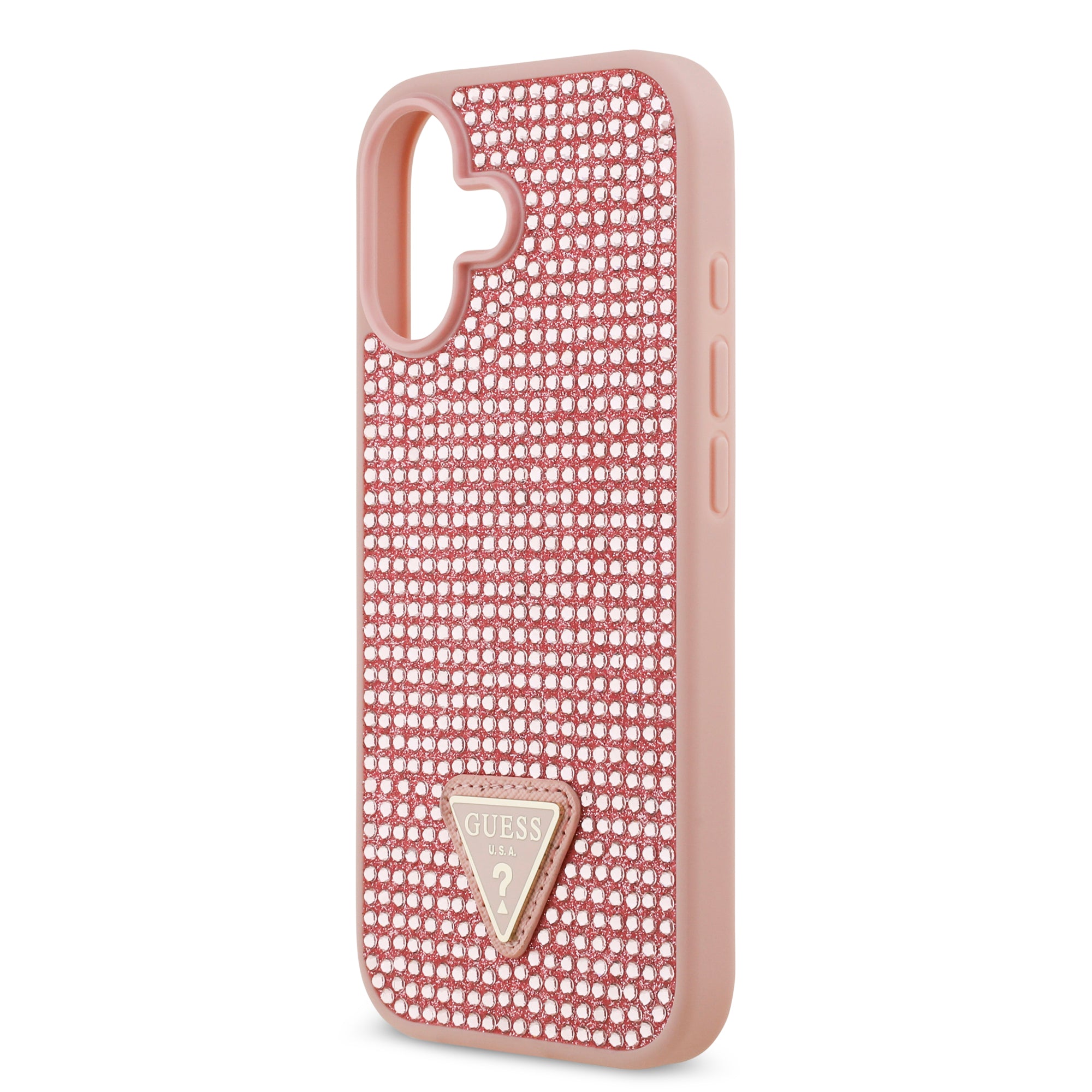 GUESS GUHCP17SHDGTPP HardCase Rhinestone Triangle Logo Pink iPhone 17