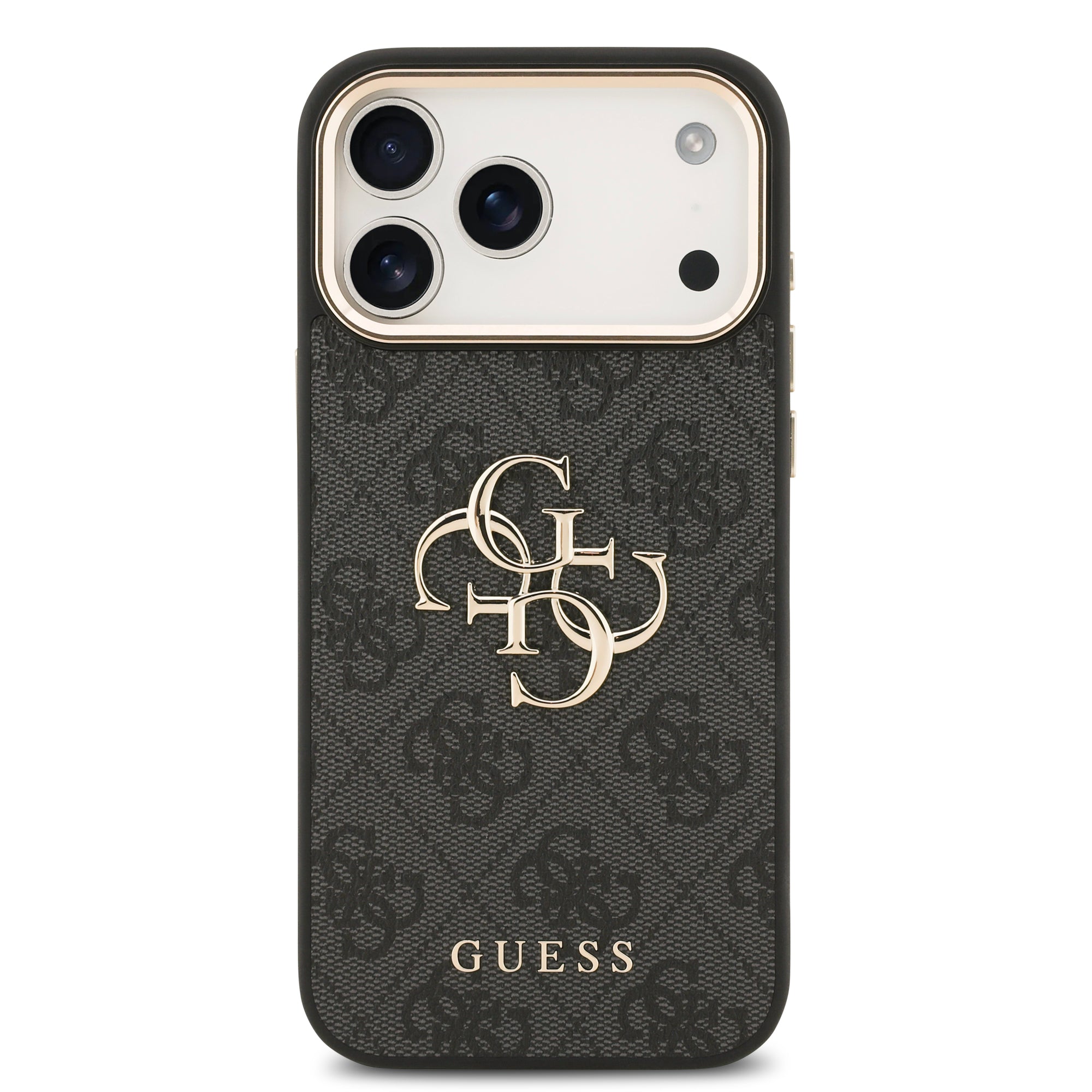 GUESS GUHCP17X4GMGCGR HardCase 4G PU W/ Big 4G Classic Logo GD Black iPhone 17 Pro Max