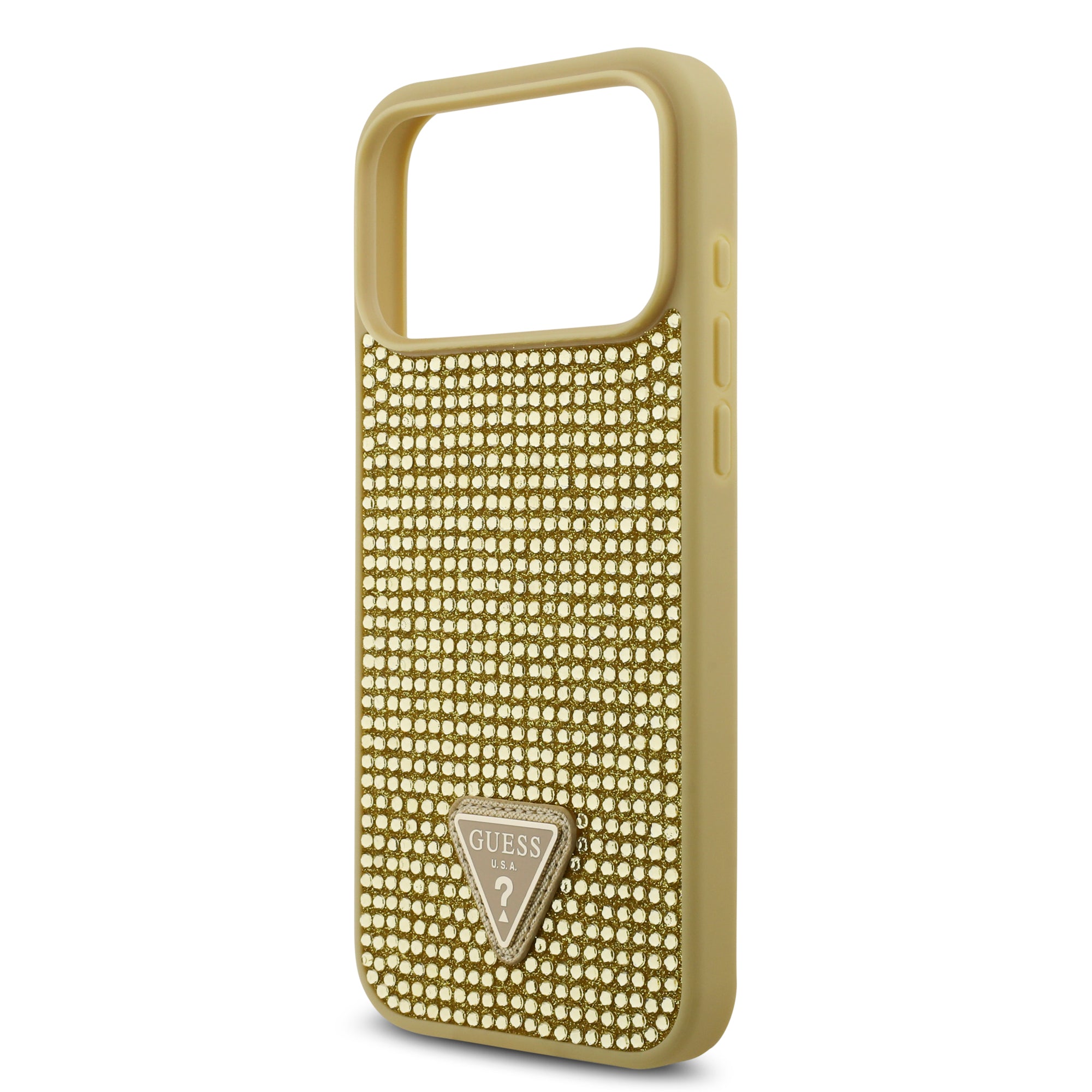 GUESS GUHCP17XHDGTPD HardCase Rhinestone Triangle Logo Gold iPhone 17 Pro Max