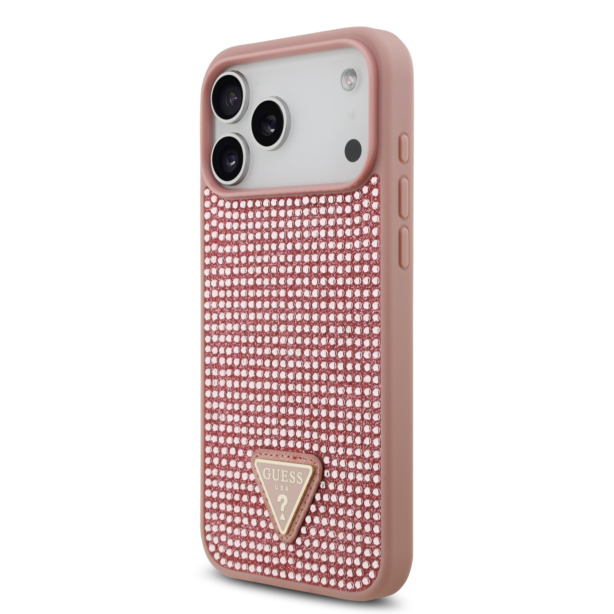 GUESS GUHCP17XHDGTPP HardCase Rhinestone Triangle Logo Pink iPhone 17 Pro Max