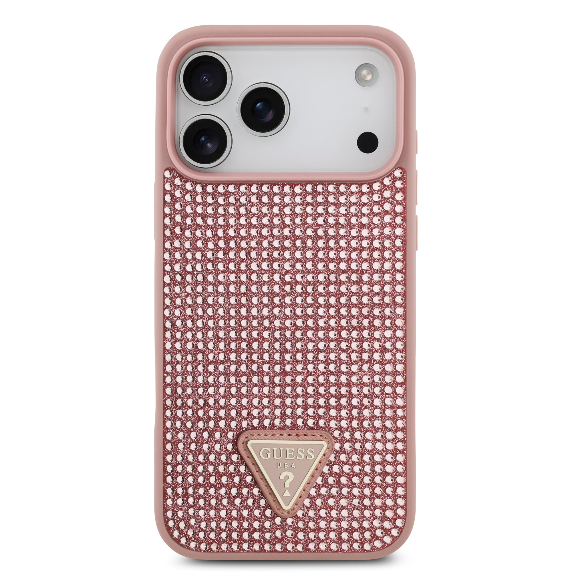 GUESS GUHCP17XHDGTPP HardCase Rhinestone Triangle Logo Pink iPhone 17 Pro Max