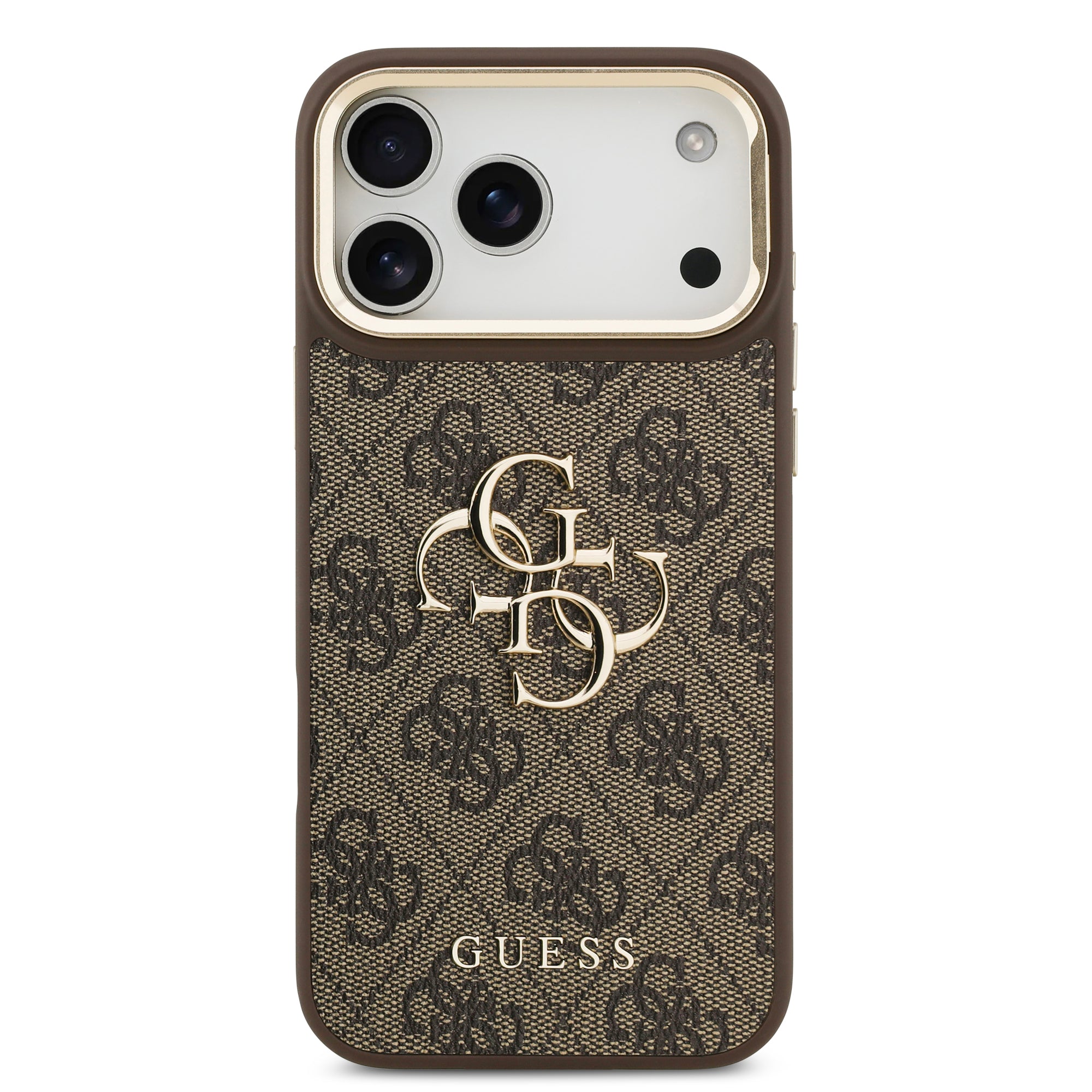 GUESS GUHCP17XPCS4GP4W HardCase 4G PU W/ Big 4G Classic Logo & Stand Camera Brown iPhone 17 Pro Max
