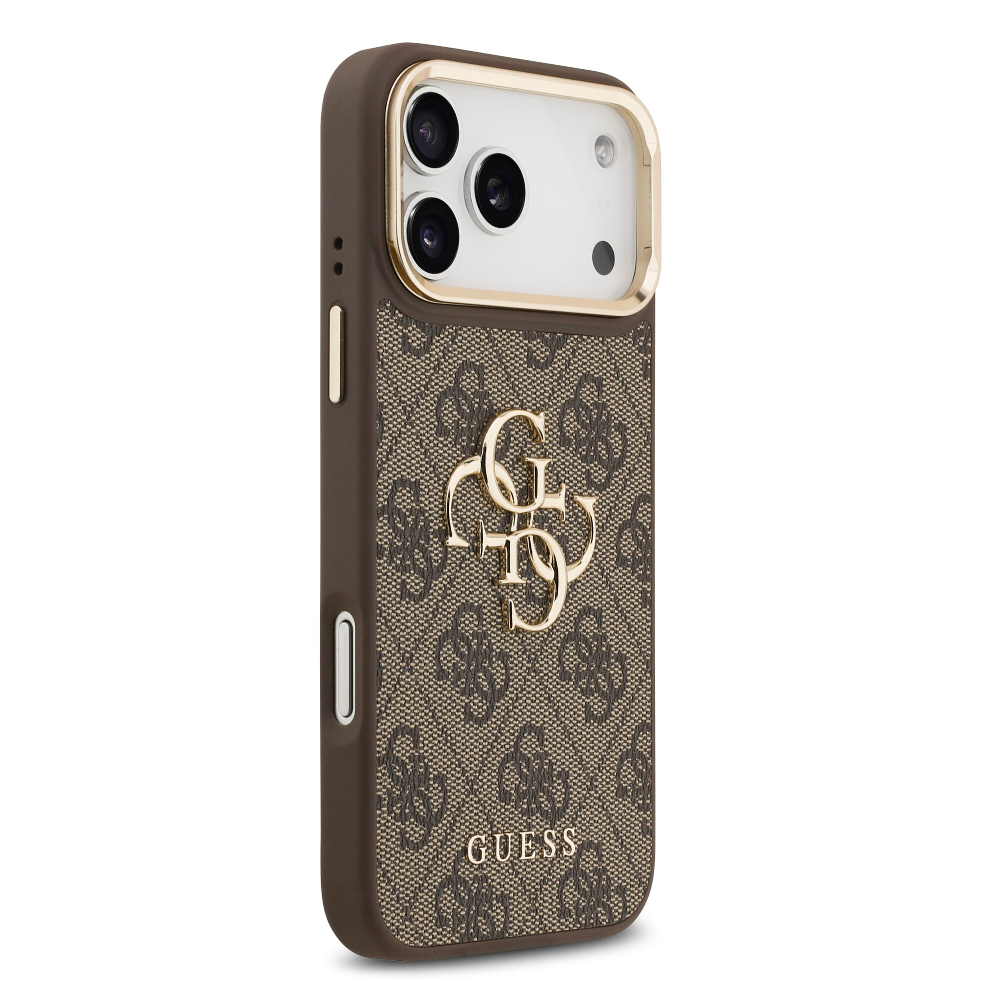 GUESS GUHCP17XPCS4GP4W HardCase 4G PU W/ Big 4G Classic Logo & Stand Camera Brown iPhone 17 Pro Max