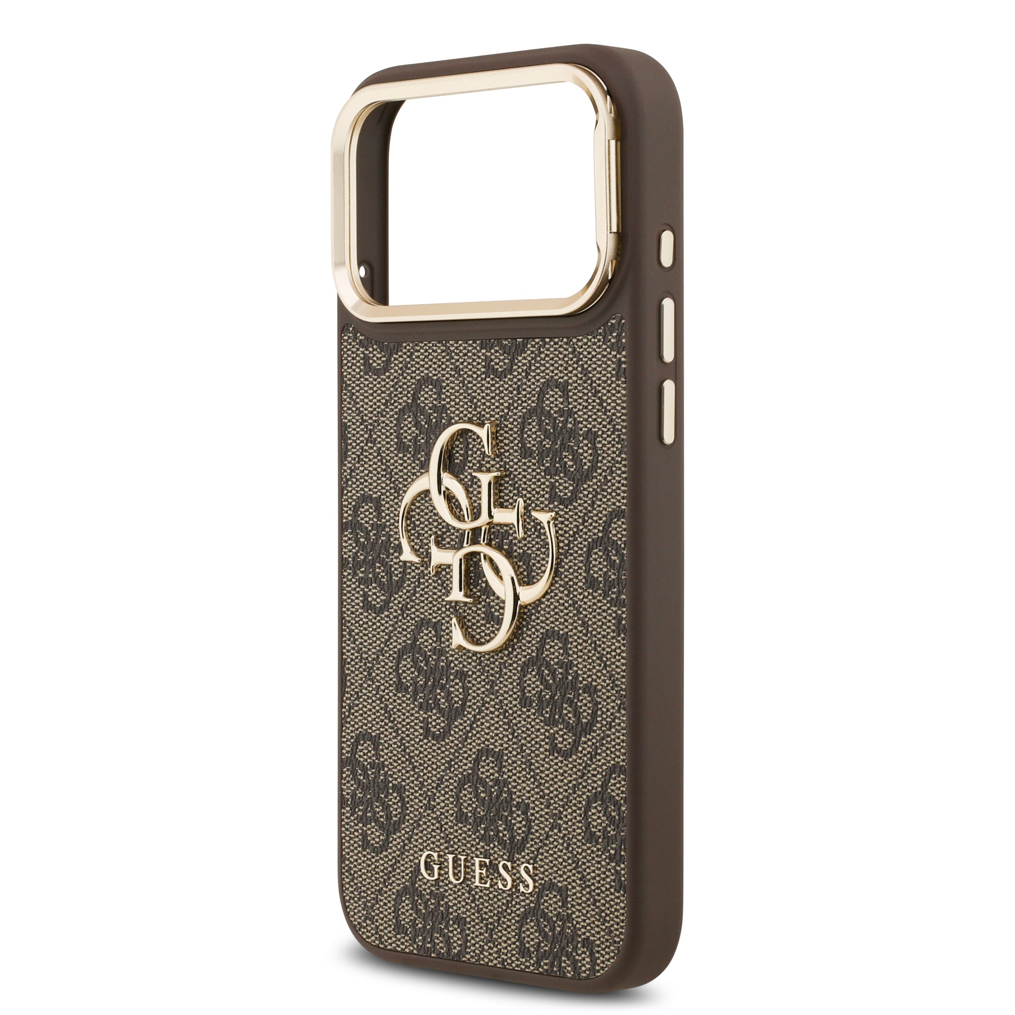 GUESS GUHCP17XPCS4GP4W HardCase 4G PU W/ Big 4G Classic Logo & Stand Camera Brown iPhone 17 Pro Max