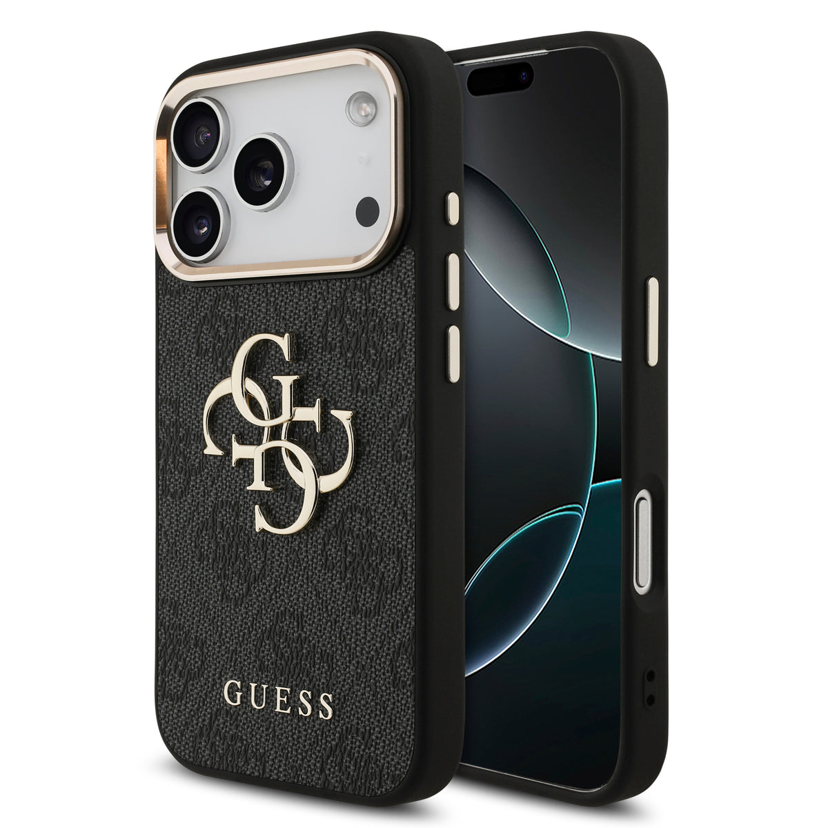 Guess GUHCP18L4GMGCGR 4G Big 4G Classic Logo for iPhone 18 Pro / iPhone 17 Pro black gold