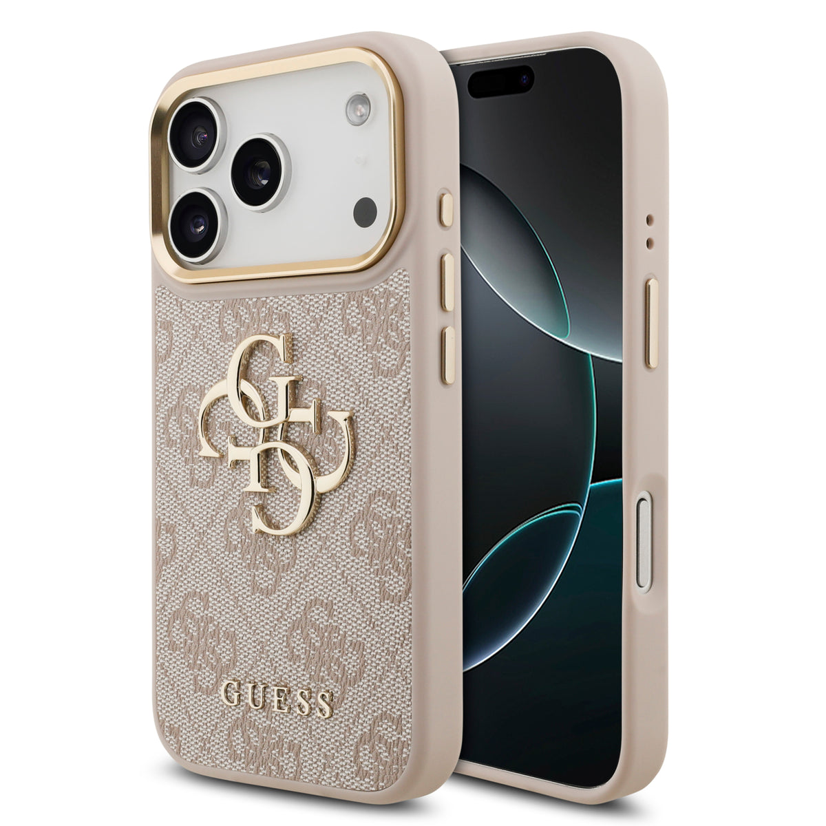 Guess GUHCP18L4GMGCPI 4G Big 4G Classic Logo for iPhone 18 pro / iPhone 17 Pro pink gold