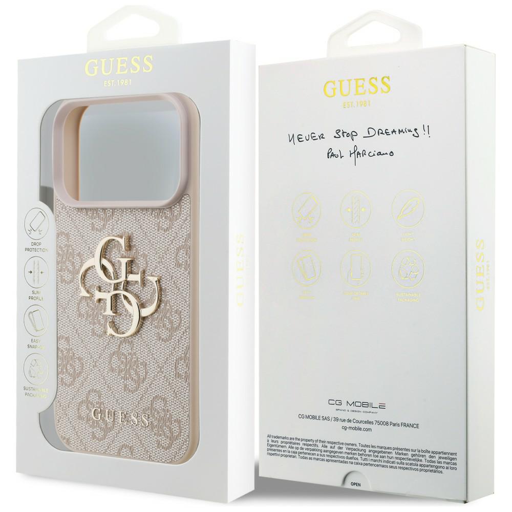 GUESS GUHCP18X4GMGPI HardCase 4G PU Big Logo iPhone 18 Pro Max / iPhone 17 Pro Max Pink