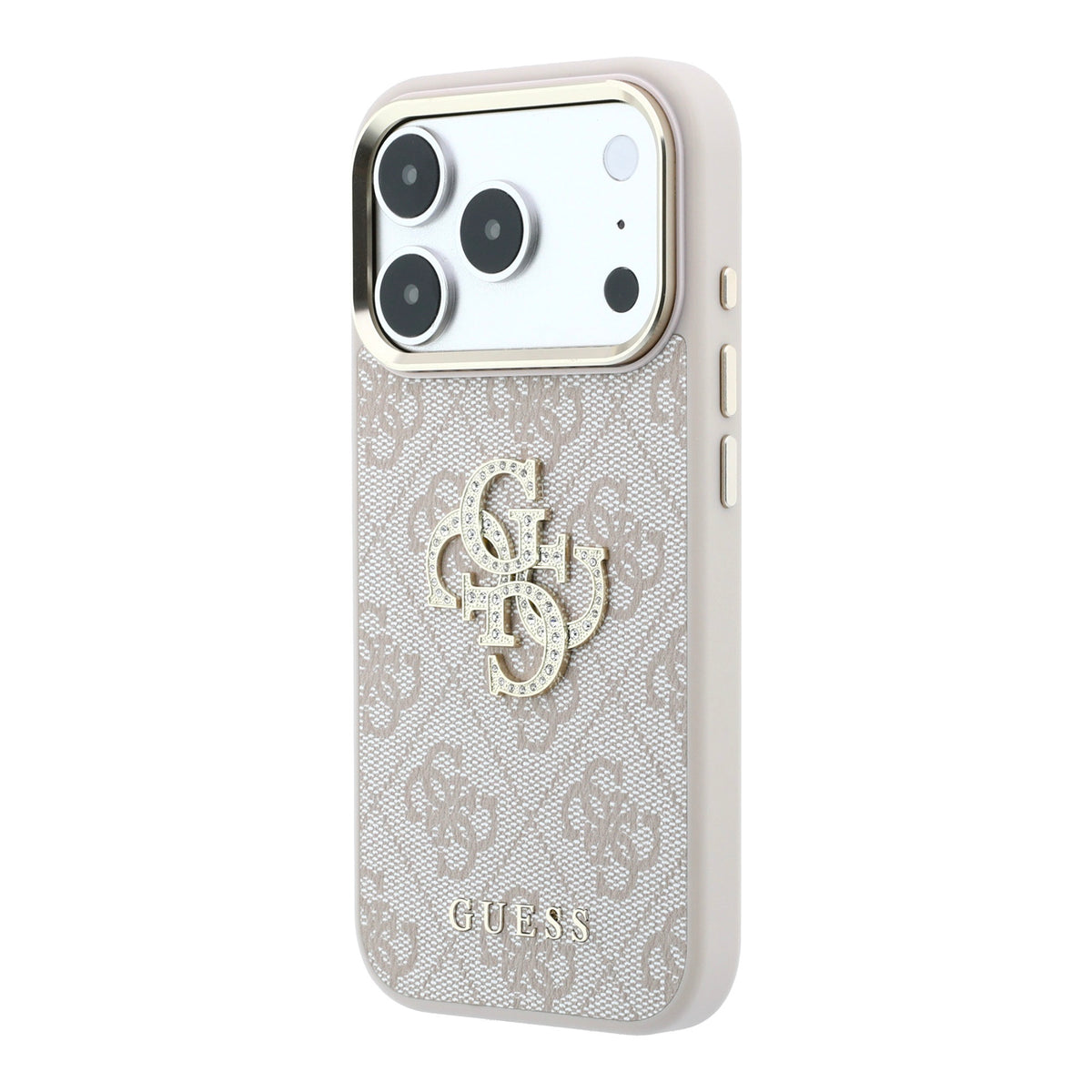 Guess GUHCP18L6P4DSMLP 4G & Big Strass Logo Case for iPhone 18 Pro / iPhone 17 Pro Pink