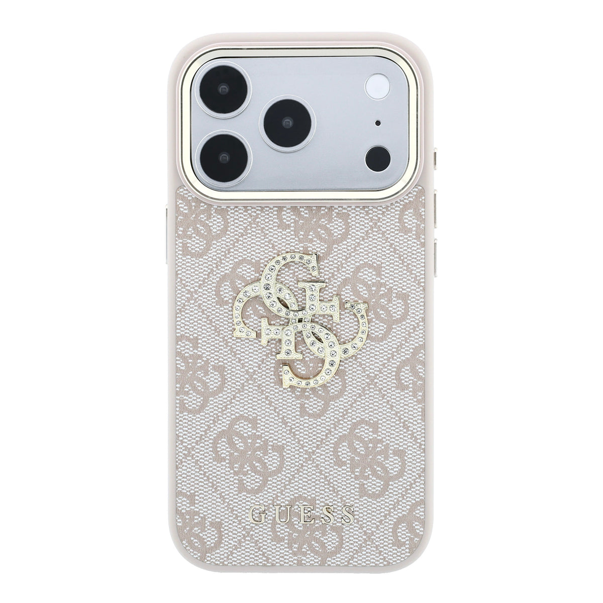 Guess GUHCP18L6P4DSMLP 4G & Big Strass Logo Case for iPhone 18 Pro / iPhone 17 Pro Pink