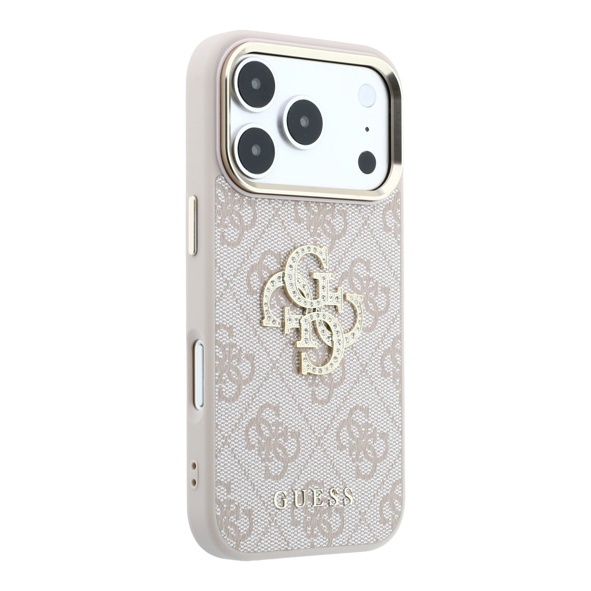 Guess GUHCP18L6P4DSMLP 4G & Big Strass Logo Case for iPhone 18 Pro / iPhone 17 Pro Pink