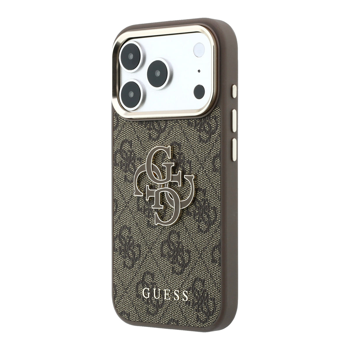 Guess GUHCP18L6P4SRMLW 4G & Big Resin Logo case for iPhone 18 Pro / iPhone 17 Pro Brown