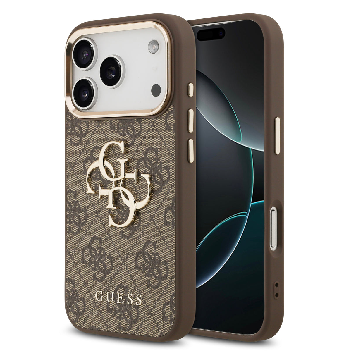 Guess GUHCP18X4GMGCBR 4G Big 4G Classic Logo for iPhone 18 Pro Max / iPhone 17 Pro Max brown gold