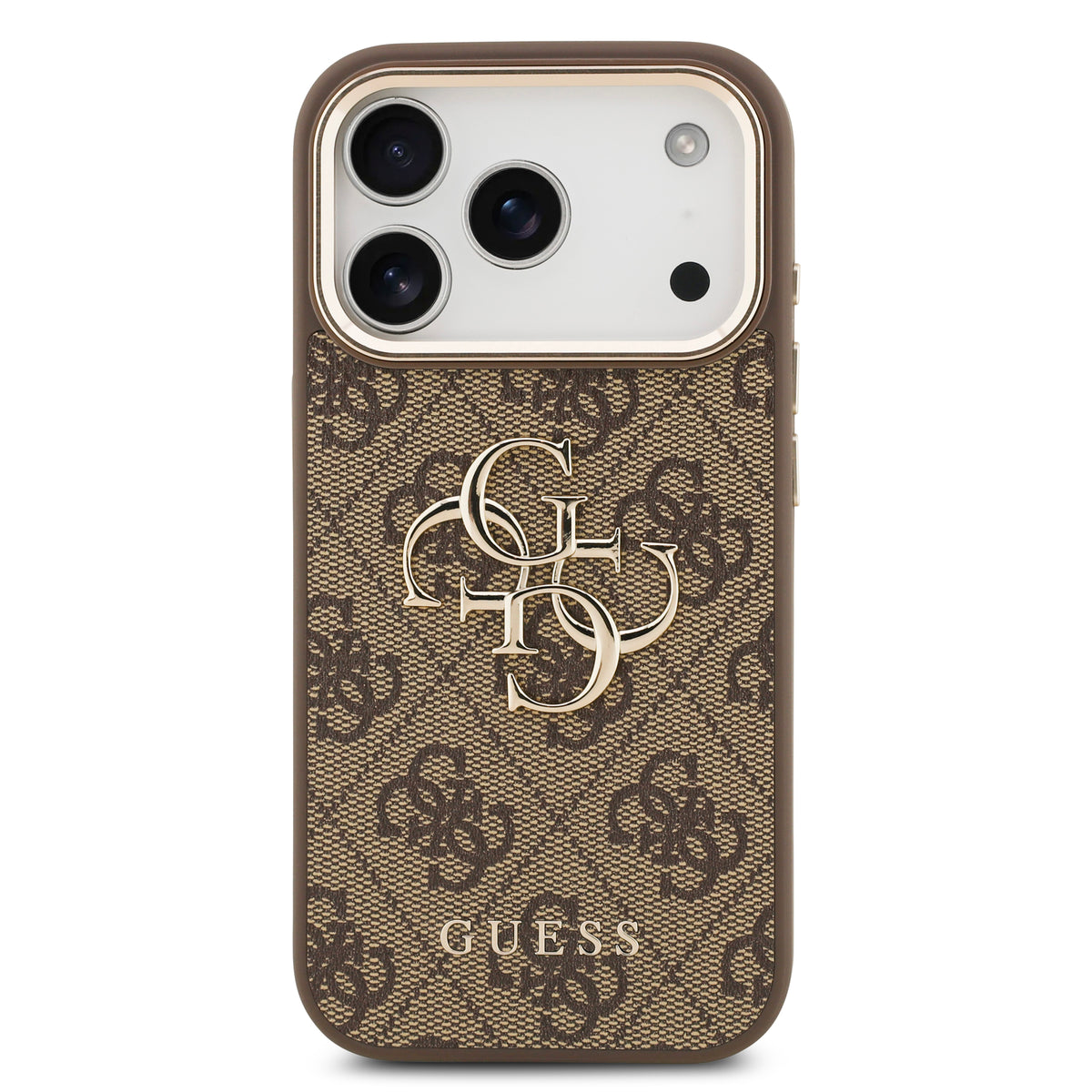 Guess GUHCP18L4GMGCBR 4G Big 4G Classic Logo for iPhone 18 Pro / iPhone 17 Pro brown gold
