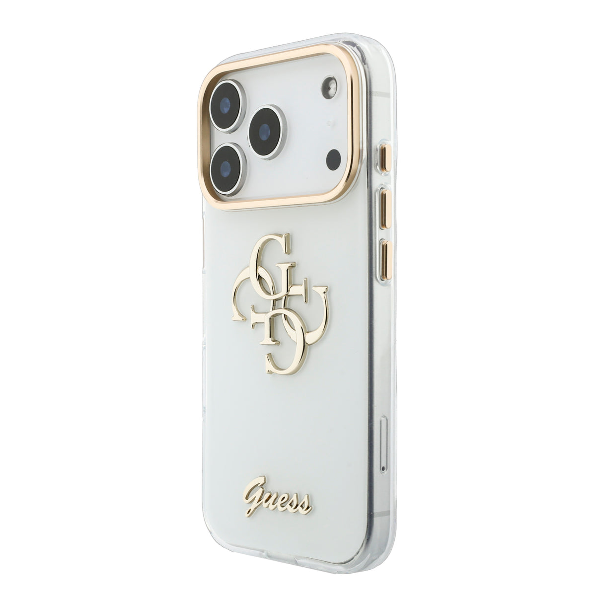 Guess GUHCP18X5HC4MLSH IML 4G Script Metal For iPhone 18 Pro Max / 17 Pro Max White