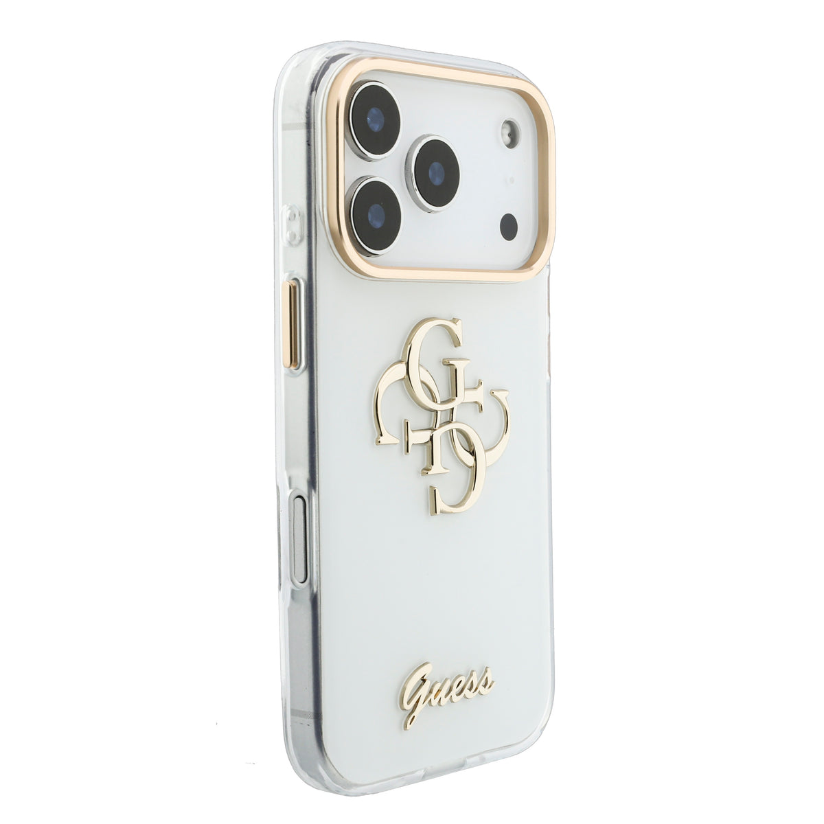 Guess GUHCP18X5HC4MLSH IML 4G Script Metal For iPhone 18 Pro Max / 17 Pro Max White