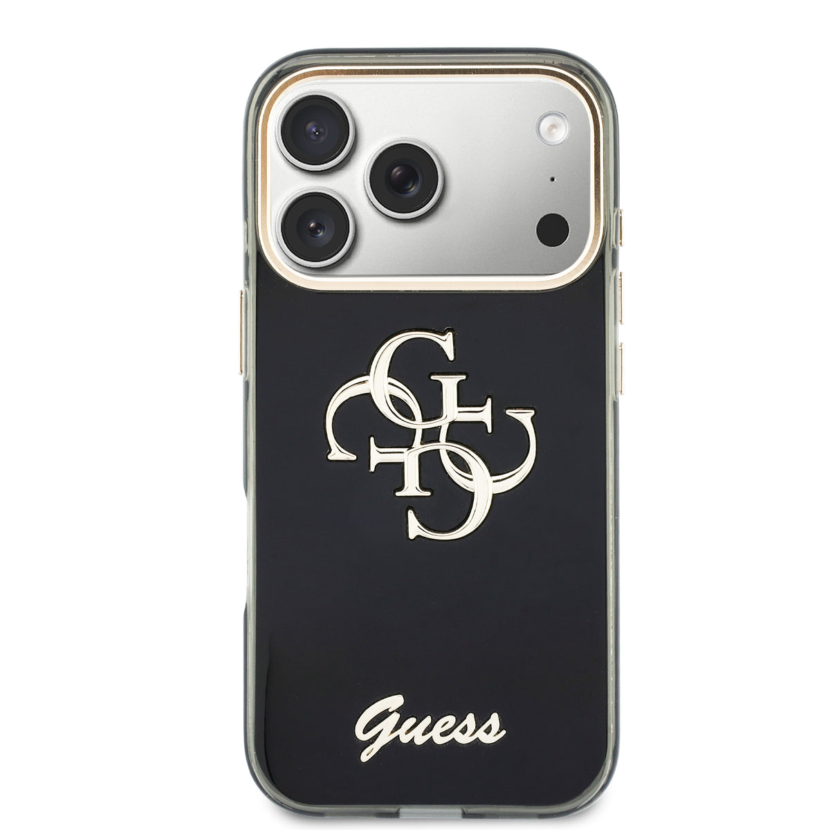 Guess GUHCP18X5HC4MLSK IML 4G Script Metal Case for iPhone 18 Pro Max / iPhone 17 Pro Max black