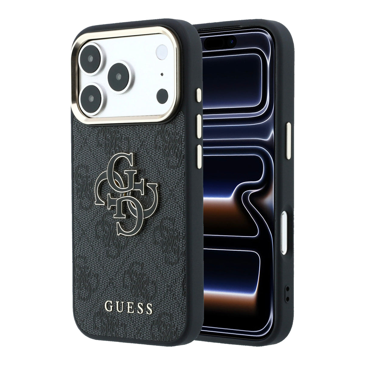 Guess GUHCP18X6P4SRMLK 4G & Big Resin Logo for iPhone 18 Pro Max / iPhone 17 Pro Max black