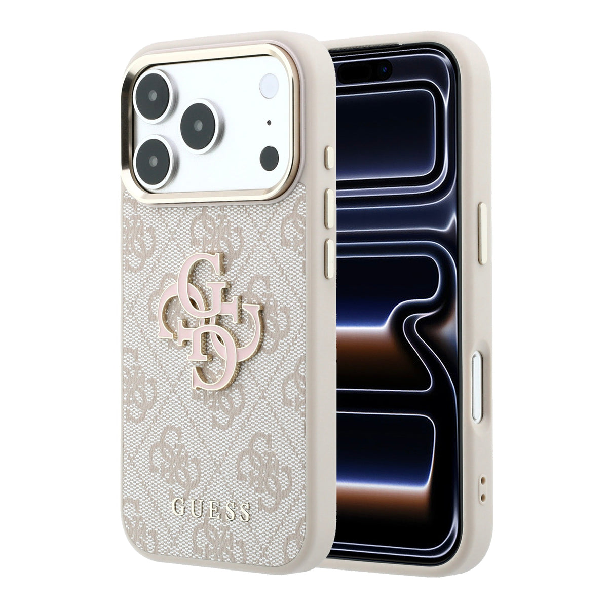 Guess GUHCP18X6P4SRMLP 4G & Big Resin Logo for iPhone 18 Pro Max / iPhone 17 Pro Max Pink