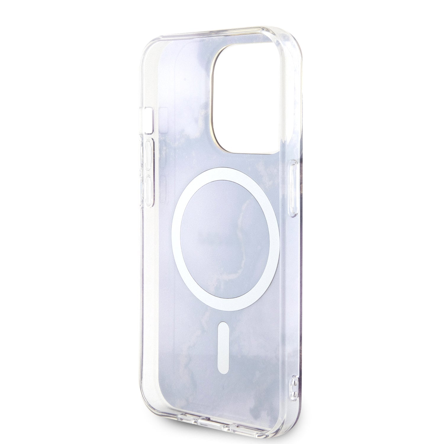 Guess GUHMP15LPCUMAK iPhone 15 Pro Black hardcase IML Golden Marble MagSafe