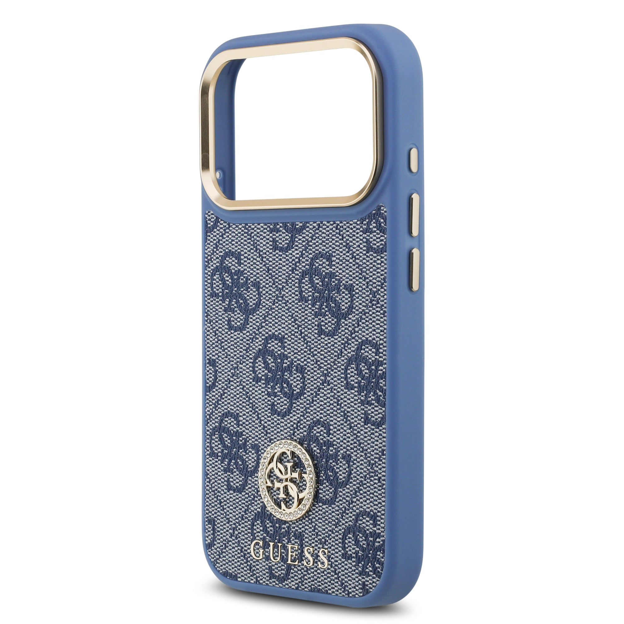 GUESS GUHMP17LP4G4DCSB HardCase MagSafe 4G PU W/ Strass Logo & Big Strap Metal Buttons Blue iPhone 17 Pro