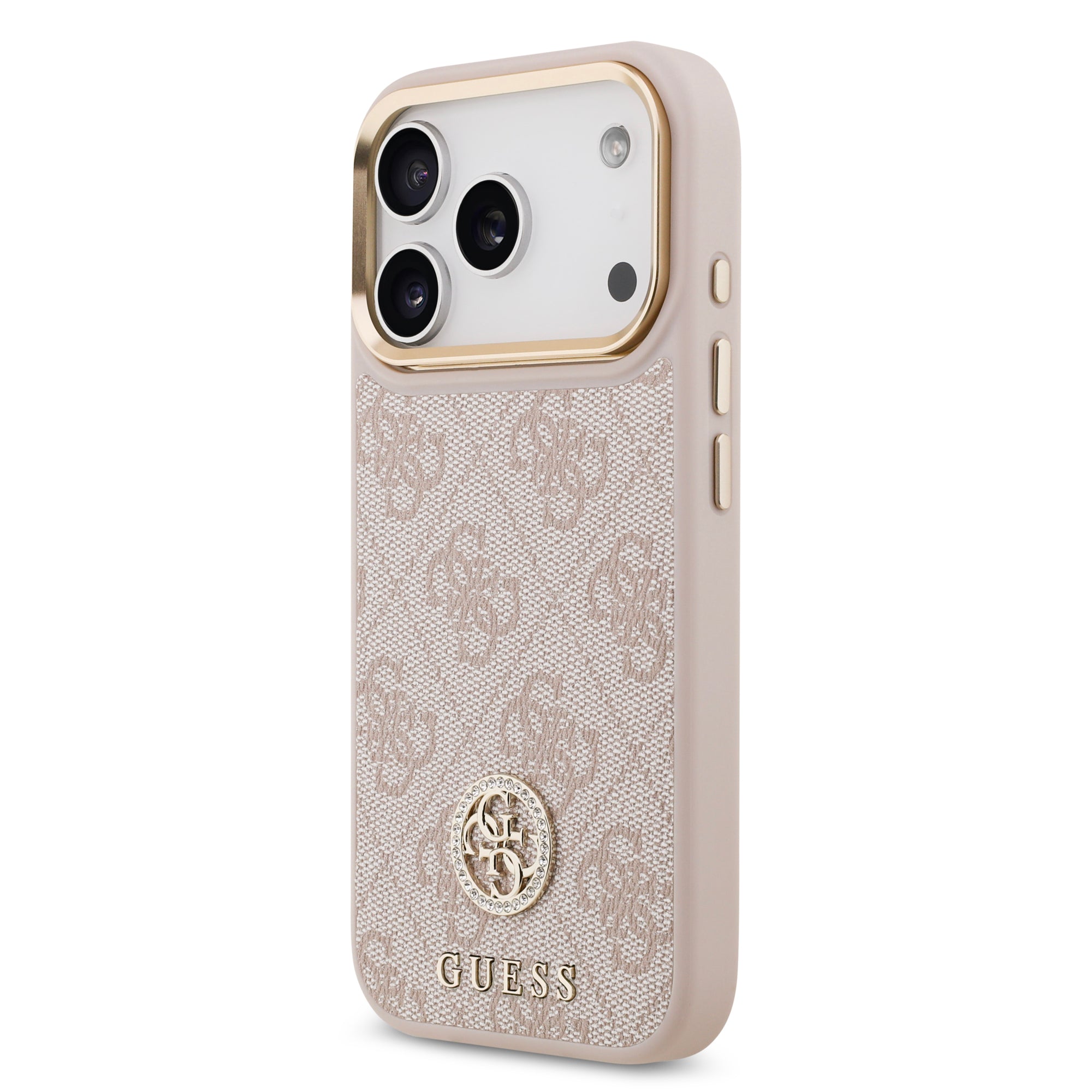 GUESS GUHMP17LP4GRMDEP HardCase MagSafe PU W/ 4G PU Strass Logo Pink iPhone 17 Pro