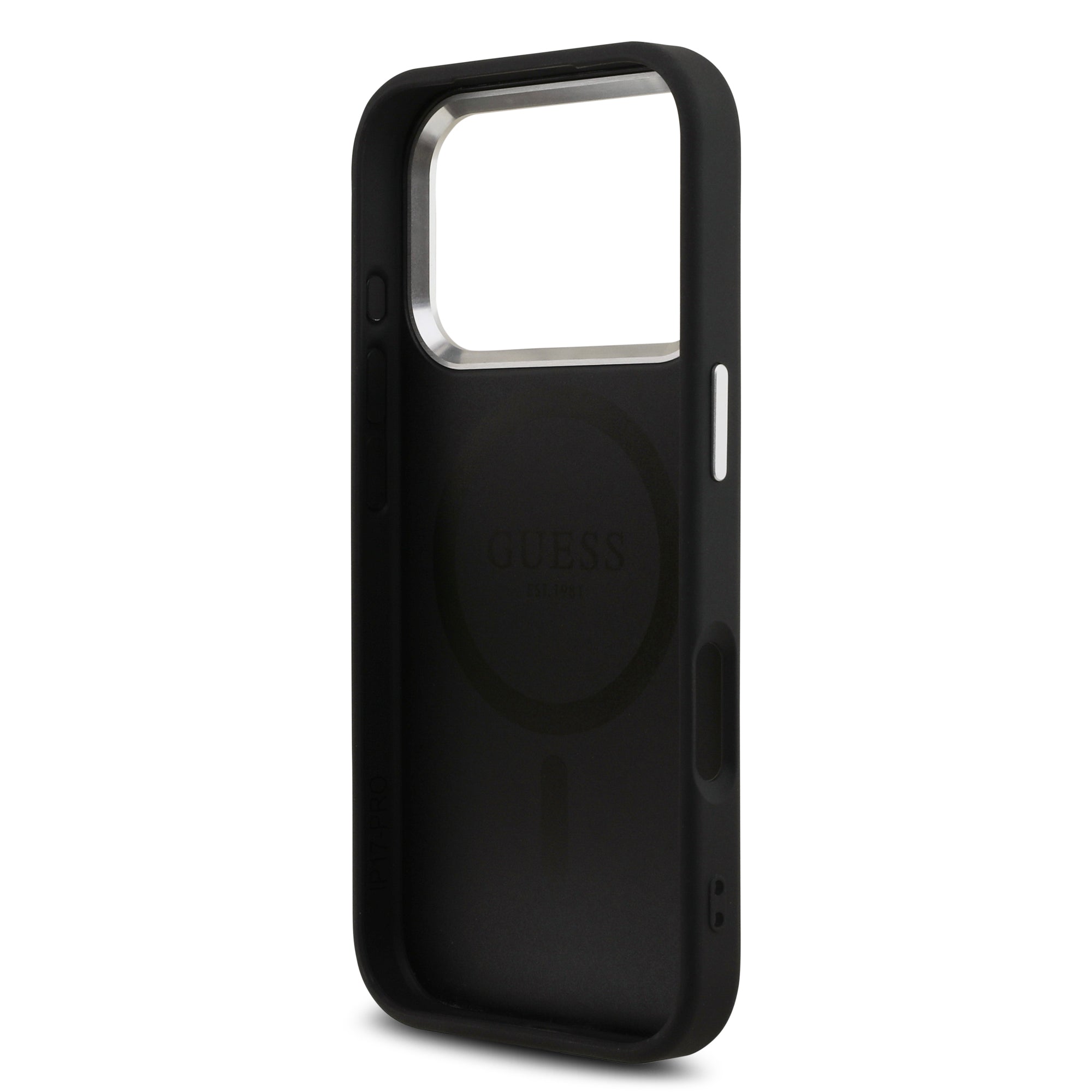 GUESS GUHMP17LP4TSRCMK HardCase MagSafe 4G PU W/ Triangle Logo SL Black iPhone 17 Pro