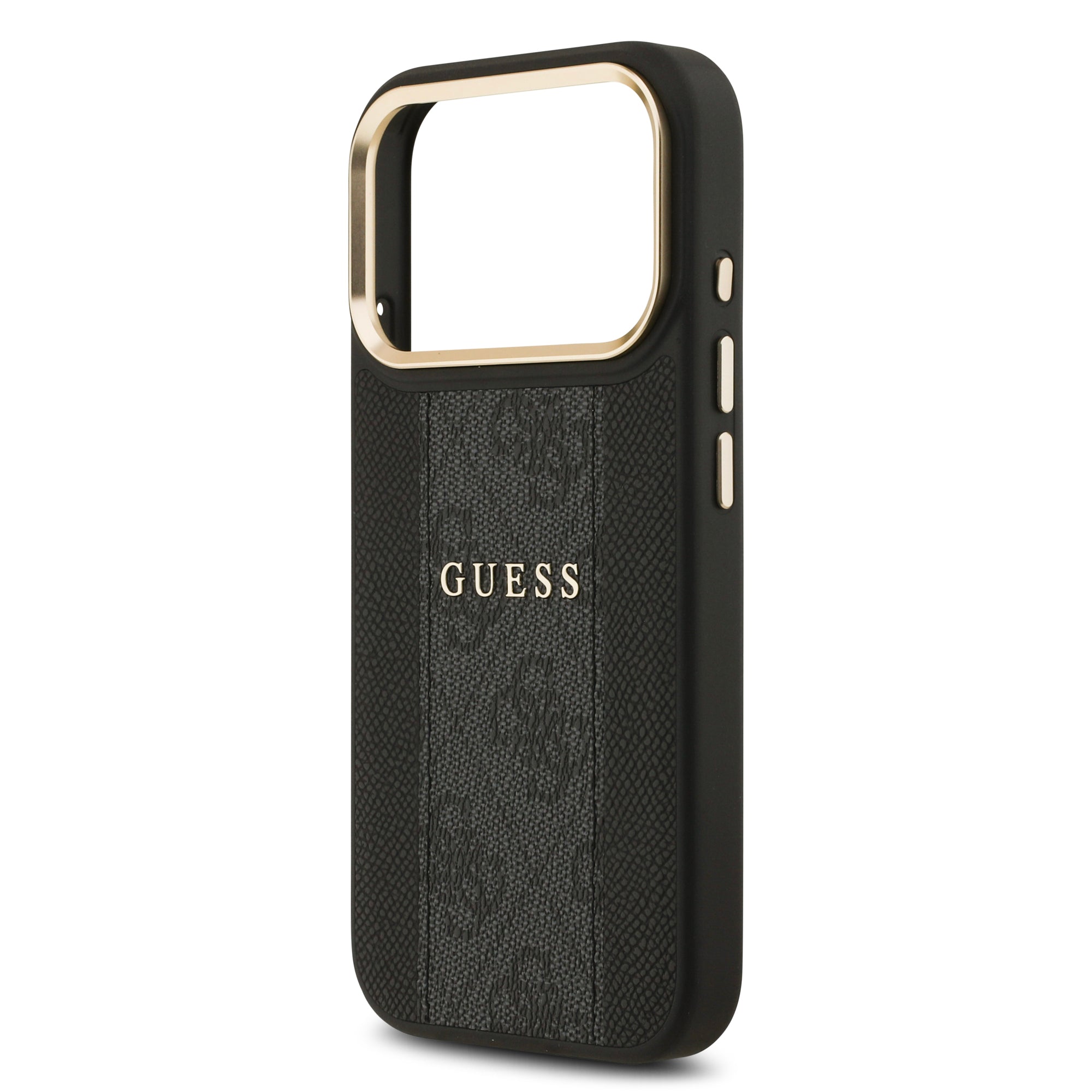 GUESS GUHMP17LPG4SEMCK Hardcase MagSafe PU W/ 4G PU Stripe Black iPhone 17 Pro